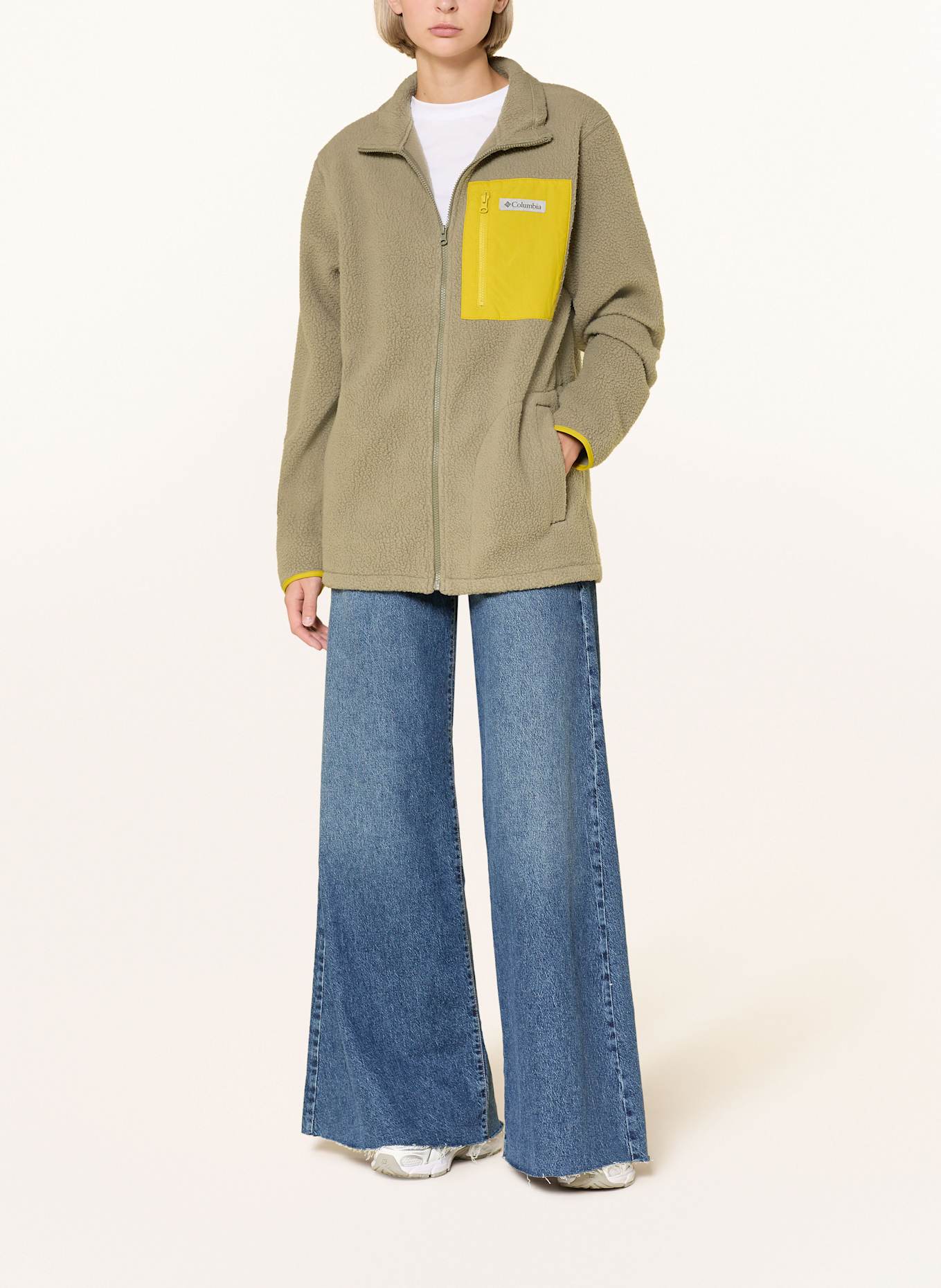 Columbia Fleece-Troyer JASPER RIDGE™ PEBBLED: HELLGRÜN