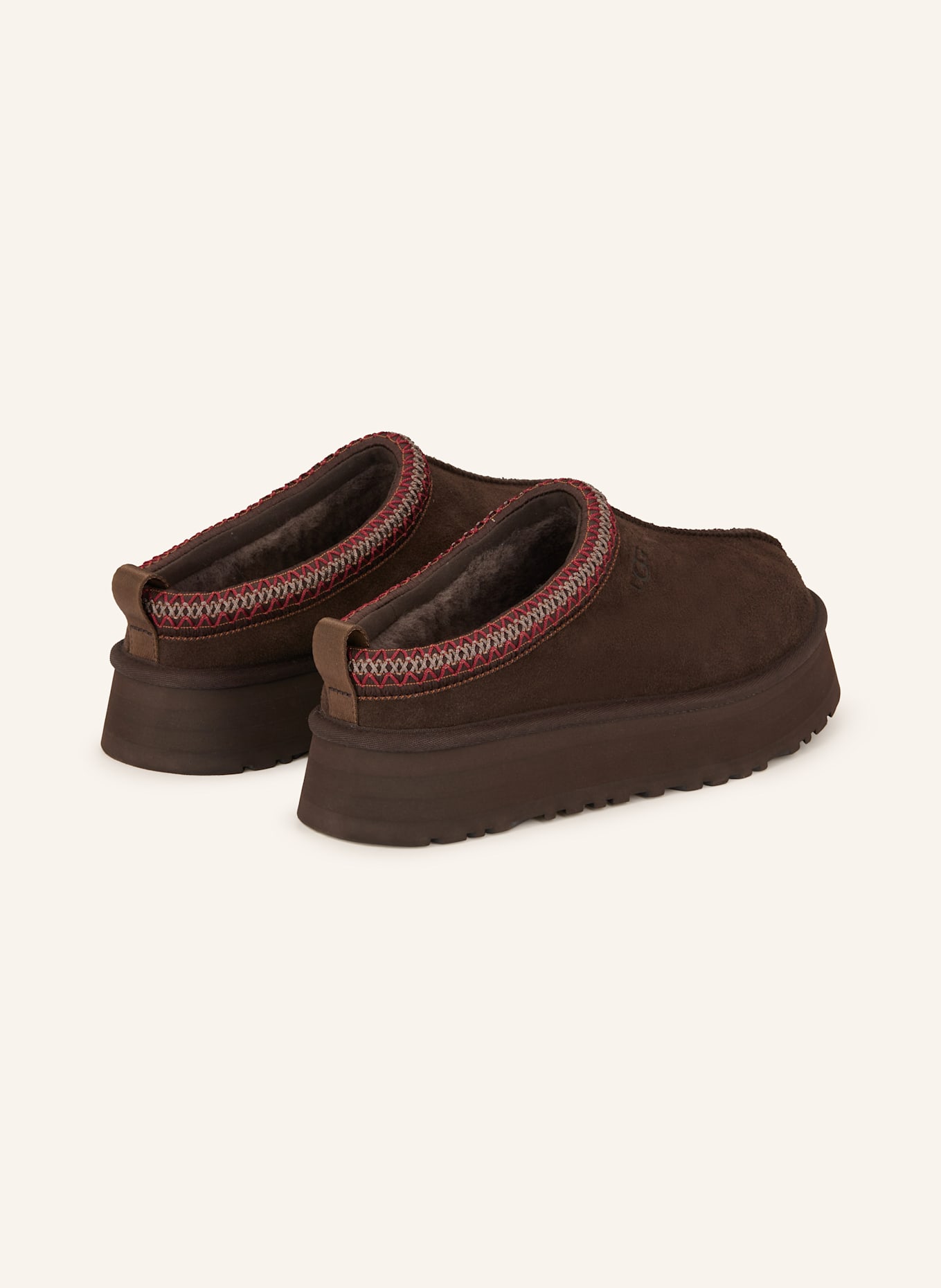 UGG Plateau-Pantoletten TAZZ: DUNKELBRAUN