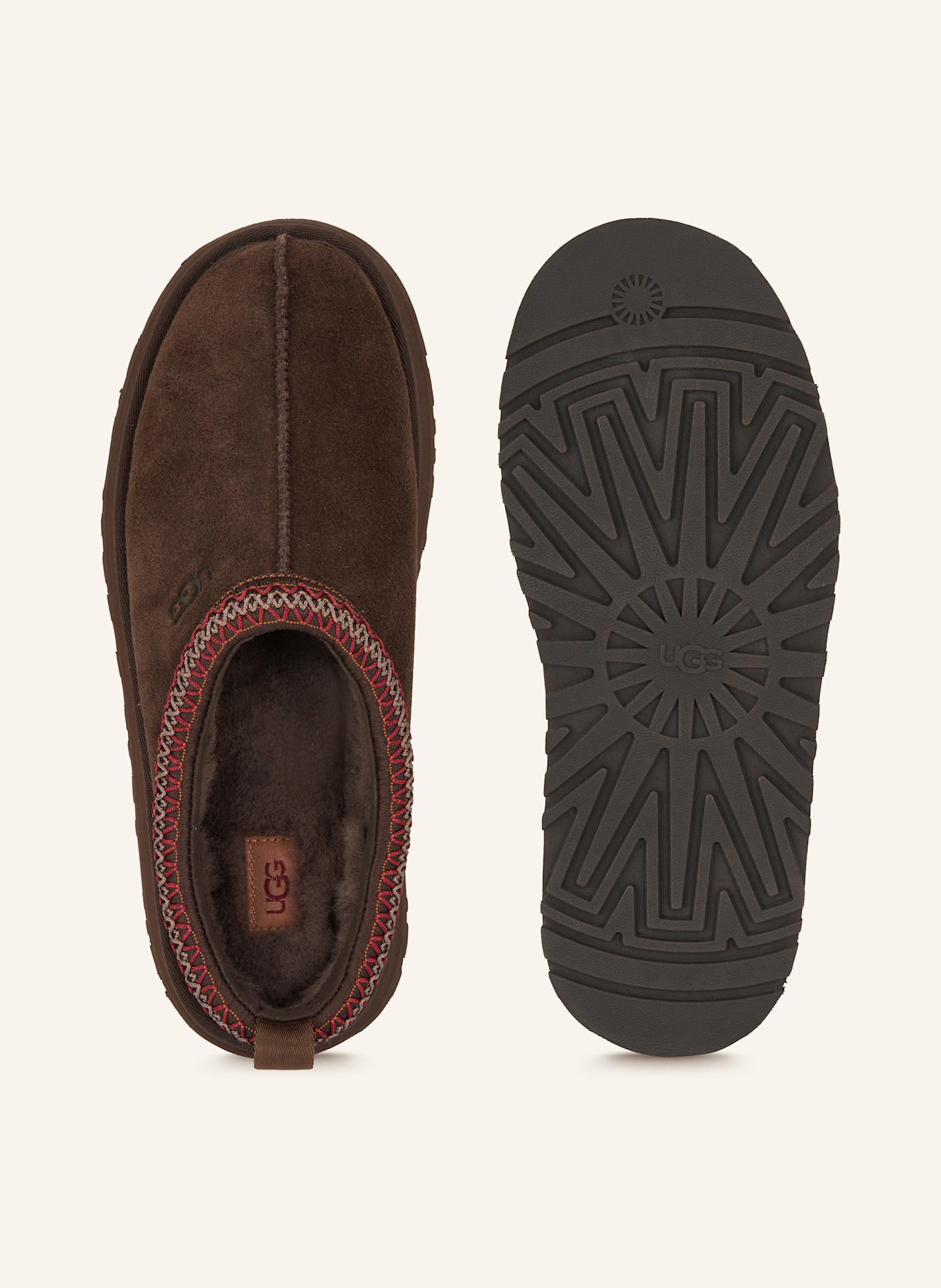 UGG Plateau-Pantoletten TAZZ: DUNKELBRAUN