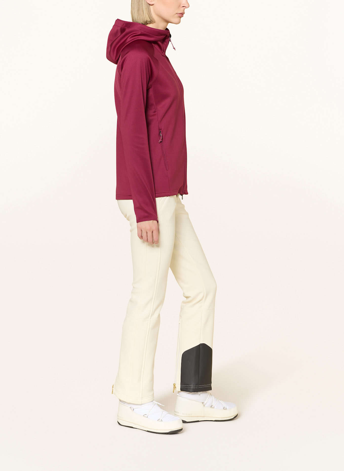 Peak Performance Midlayer-Jacke ZIP HOOD: DUNKELROT
