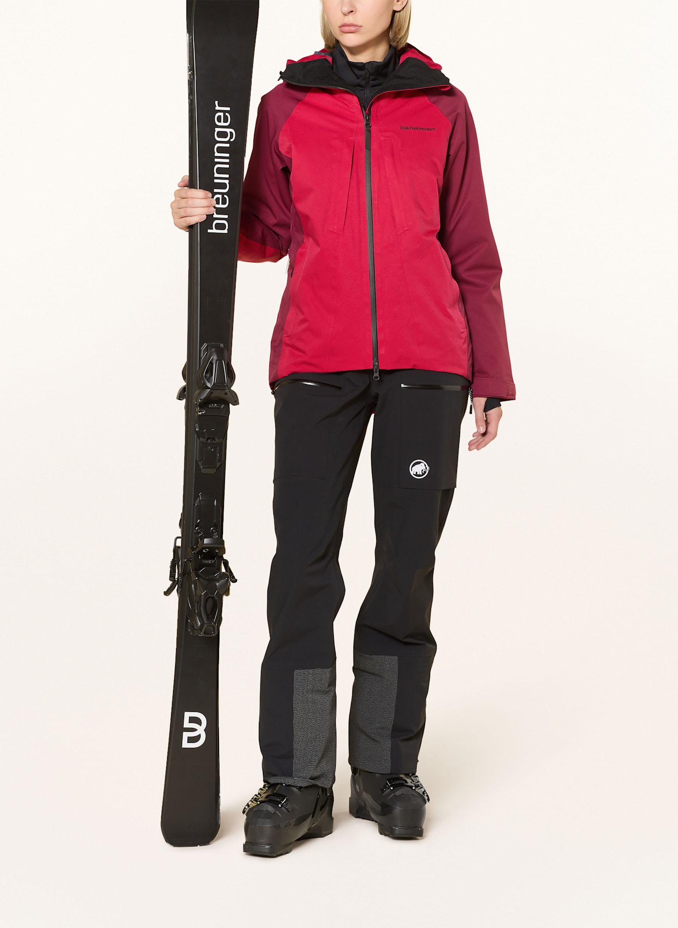 Peak Performance Ski jacket INSULATED 2L W: DARK RED / FUCHSIA