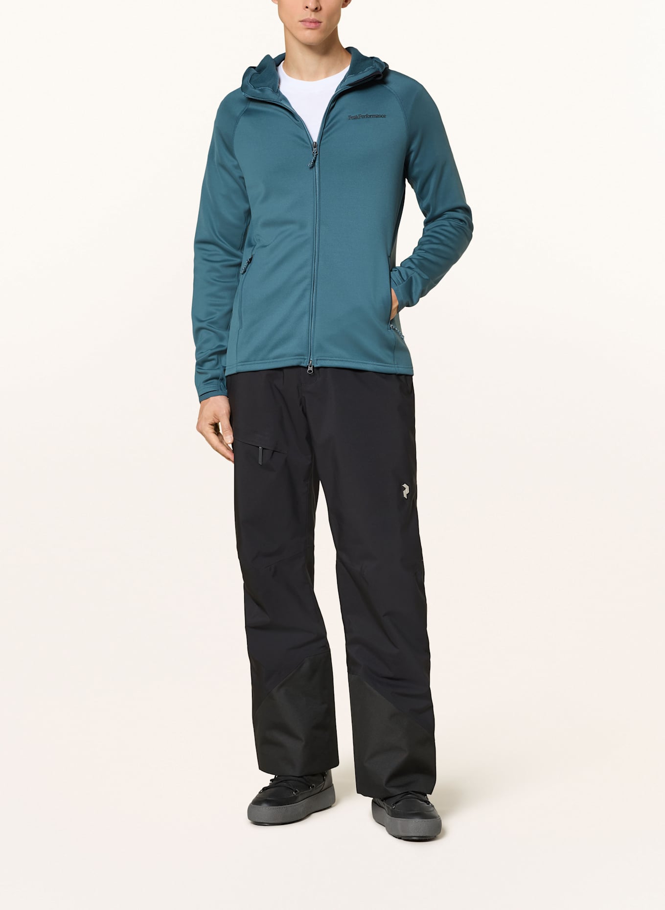 Peak Performance Midlayer-Jacke ZIP HOOD: BLAUGRAU