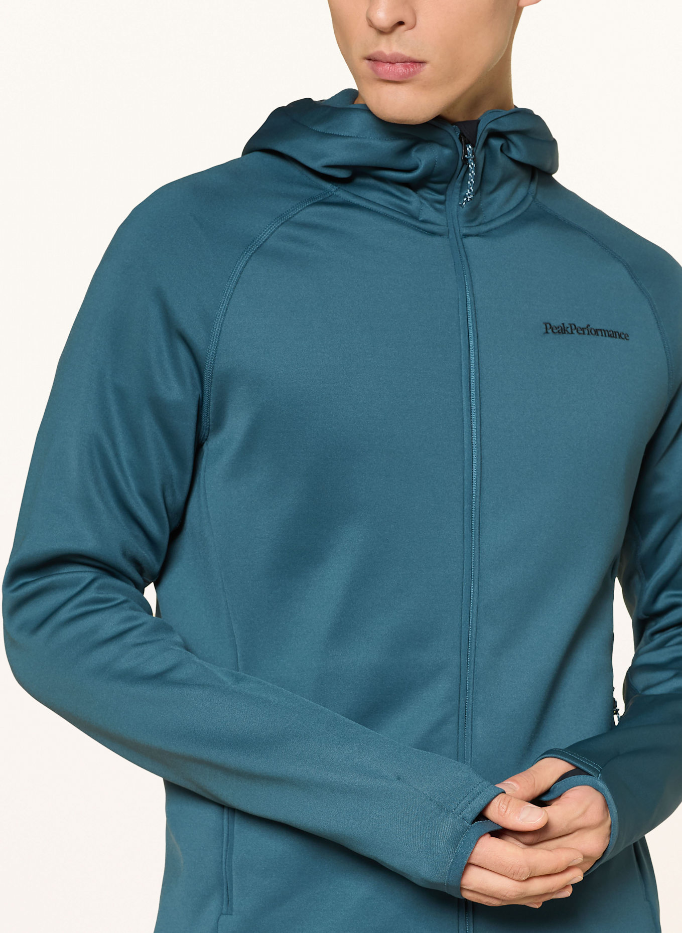 Peak Performance Midlayer-Jacke ZIP HOOD: BLAUGRAU
