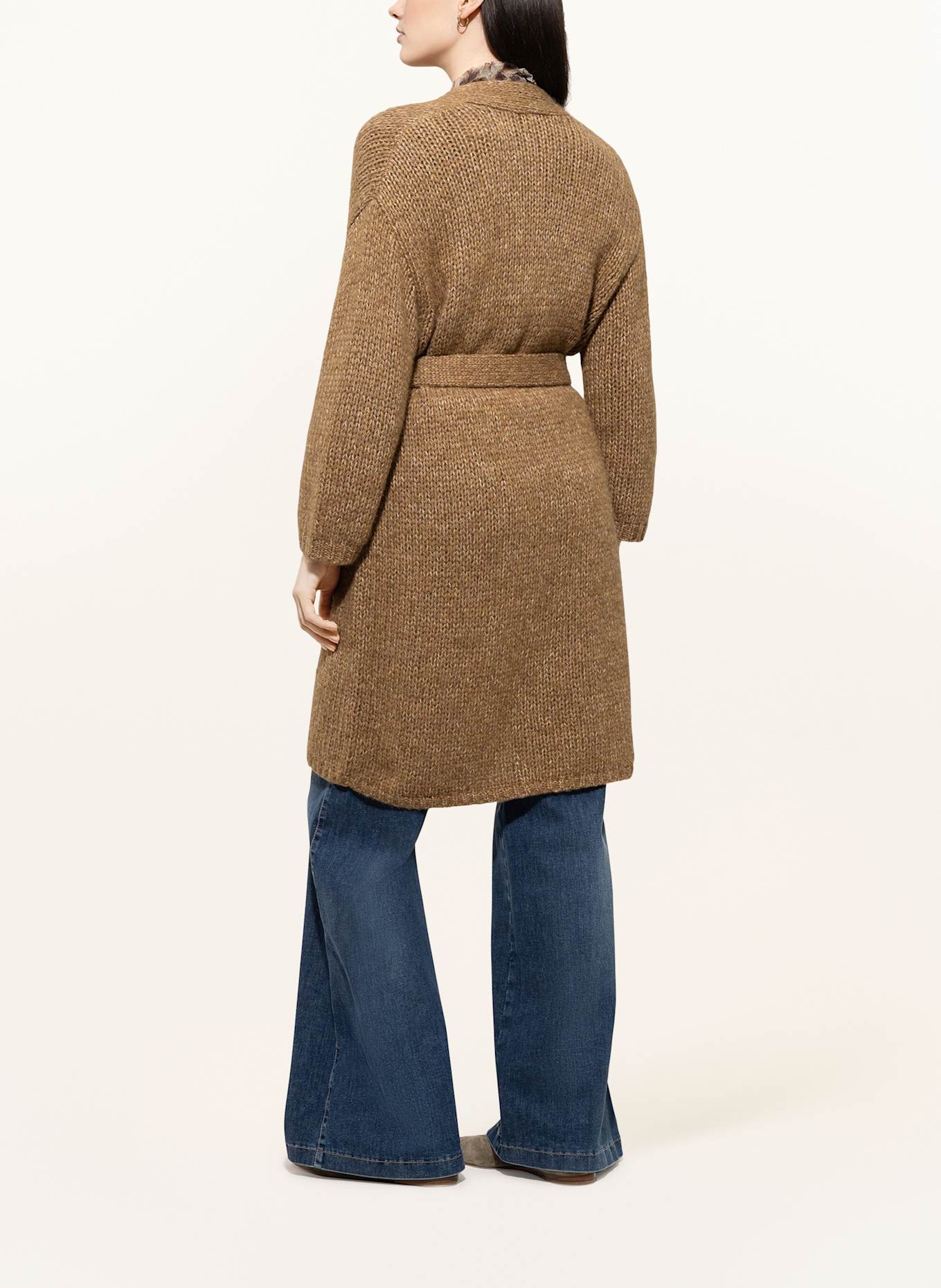 LUISA CERANO Strickhülle mit Alpaka: HELLBRAUN