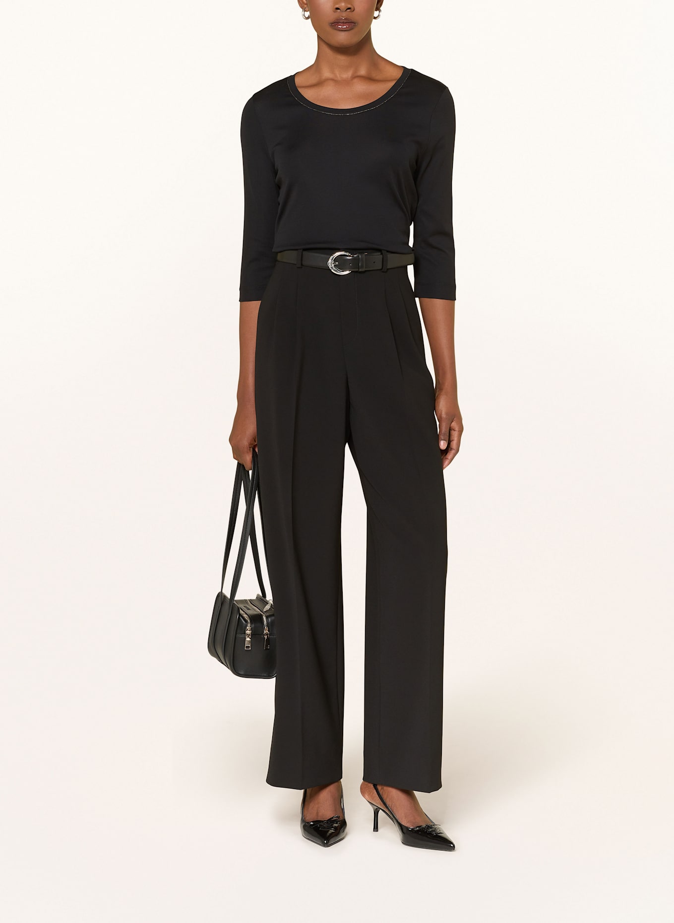 MARC CAIN Shirt mit 3/4-Arm: 900 BLACK