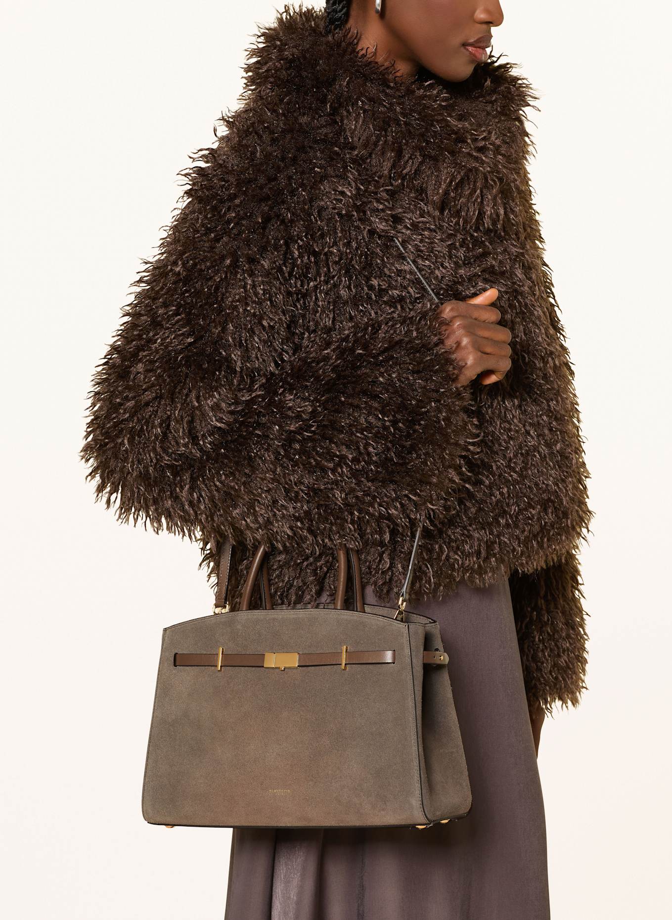 DEMELLIER Handtasche HUDSON: DUNKELGRAU