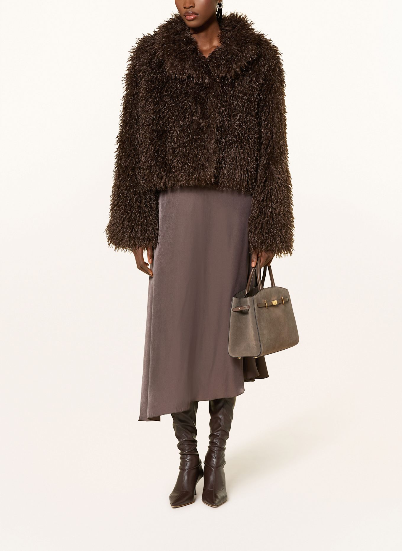 DEMELLIER Handtasche HUDSON: DUNKELGRAU