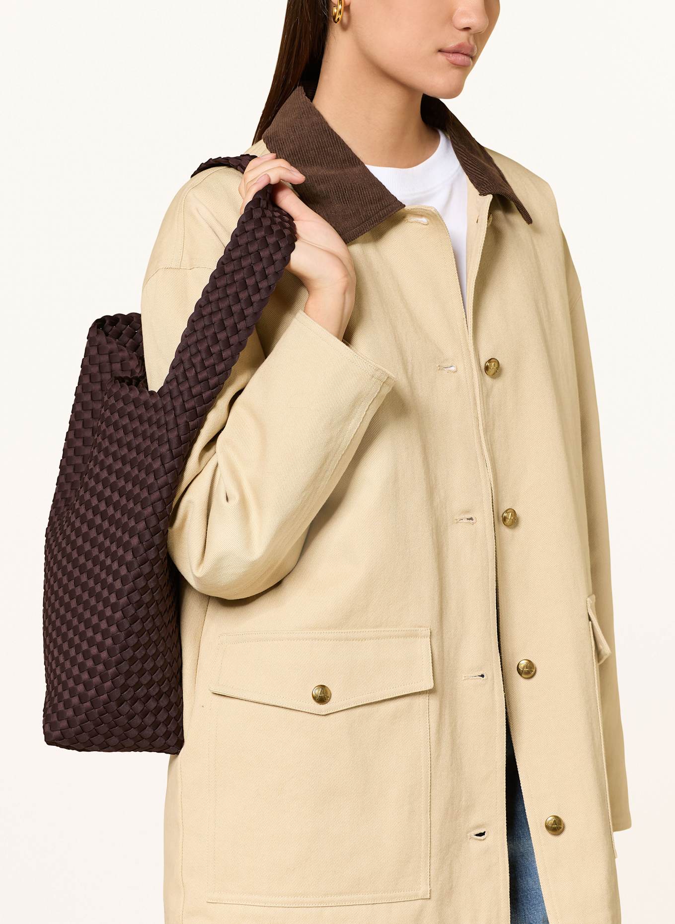 Naghedi Sac à poche MEDIUM avec pochette: MARRON FONCÉ