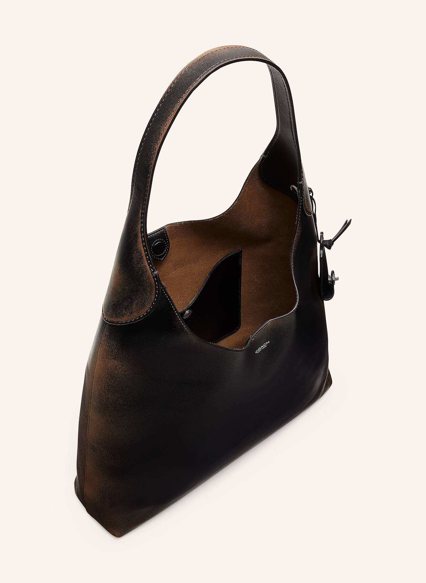 COACH Handtasche: DUNKELBRAUN / SCHWARZ