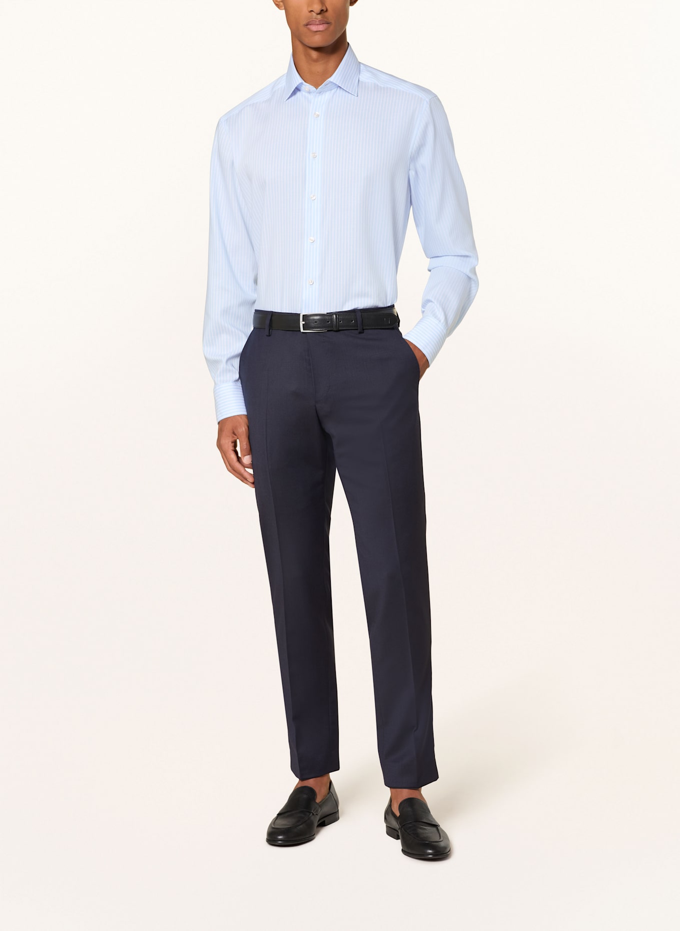 OLYMP Hemd Luxor comfort fit: HELLBLAU / WEISS