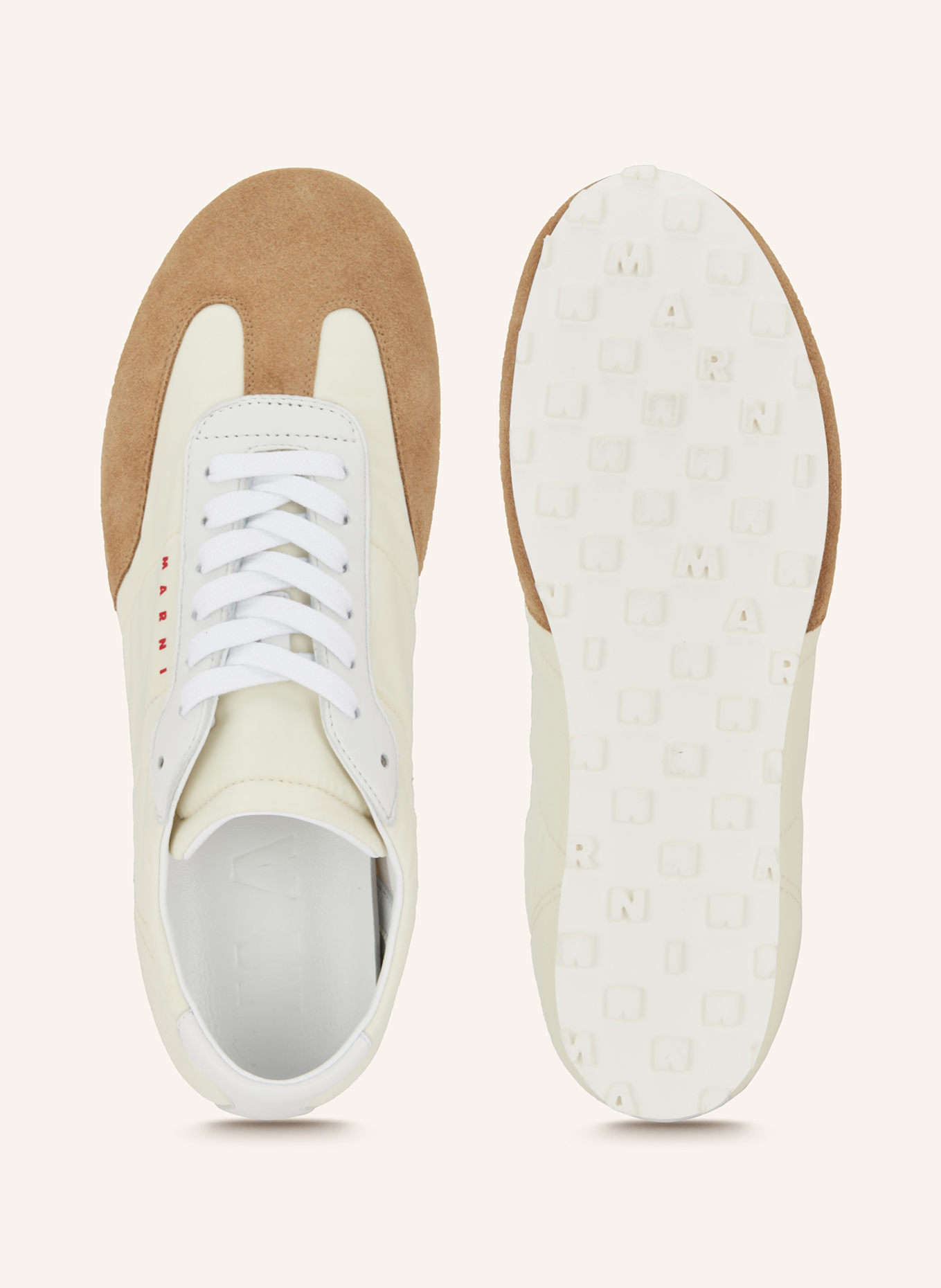 MARNI Sneaker: ECRU / HELLBRAUN
