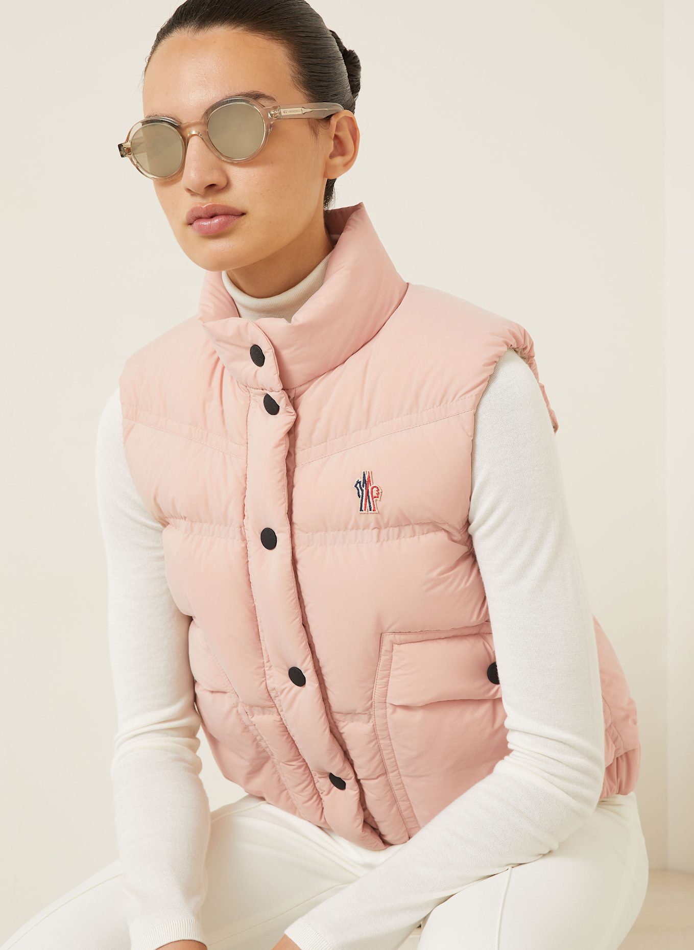 MONCLER GRENOBLE Daunenweste BAISE: ROSÉ