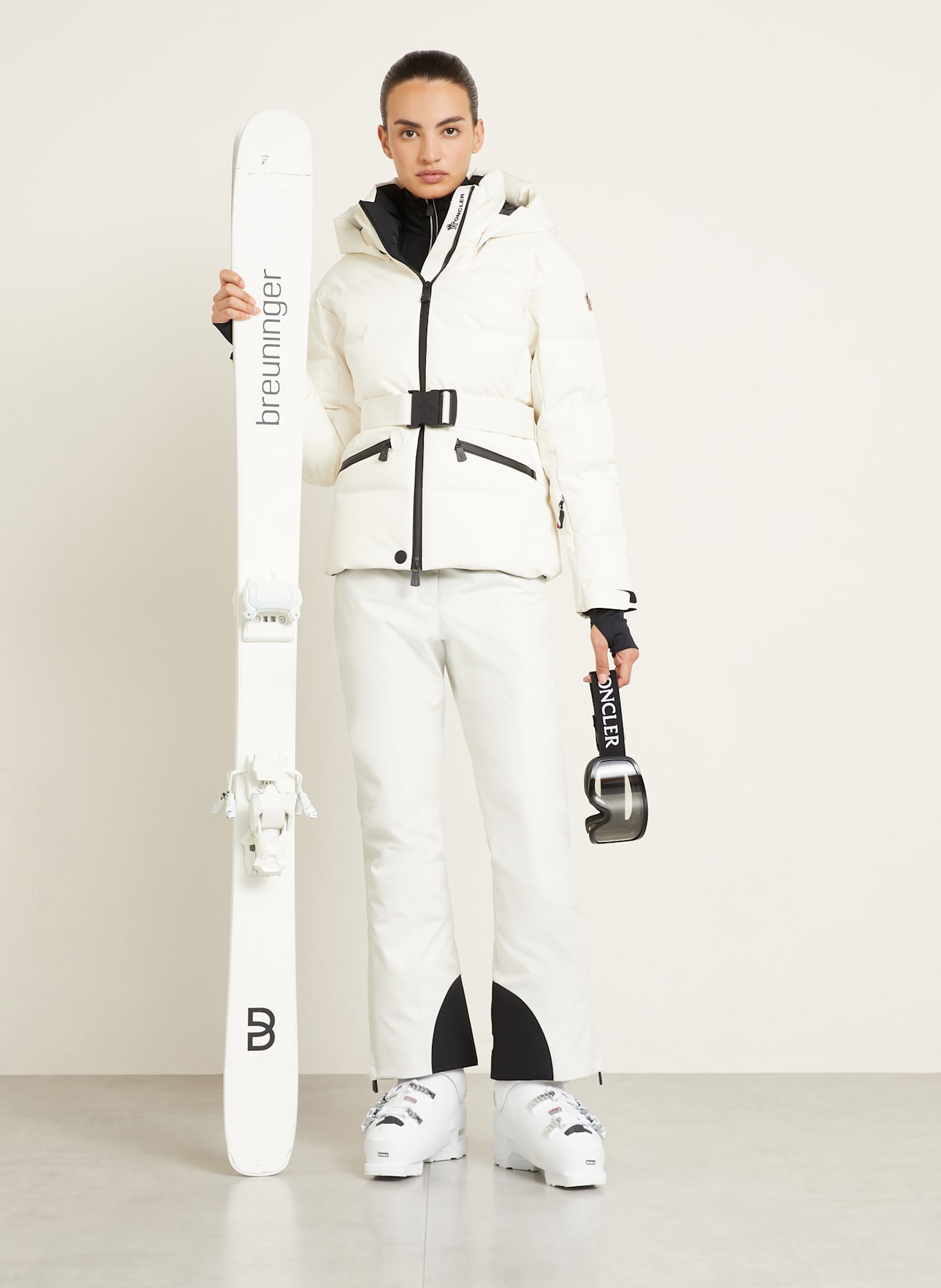 MONCLER GRENOBLE Skihose PANTALONE: ECRU