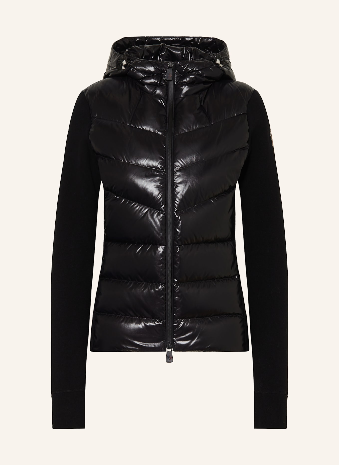 MONCLER GRENOBLE Daunenjacke im Materialmix: SCHWARZ