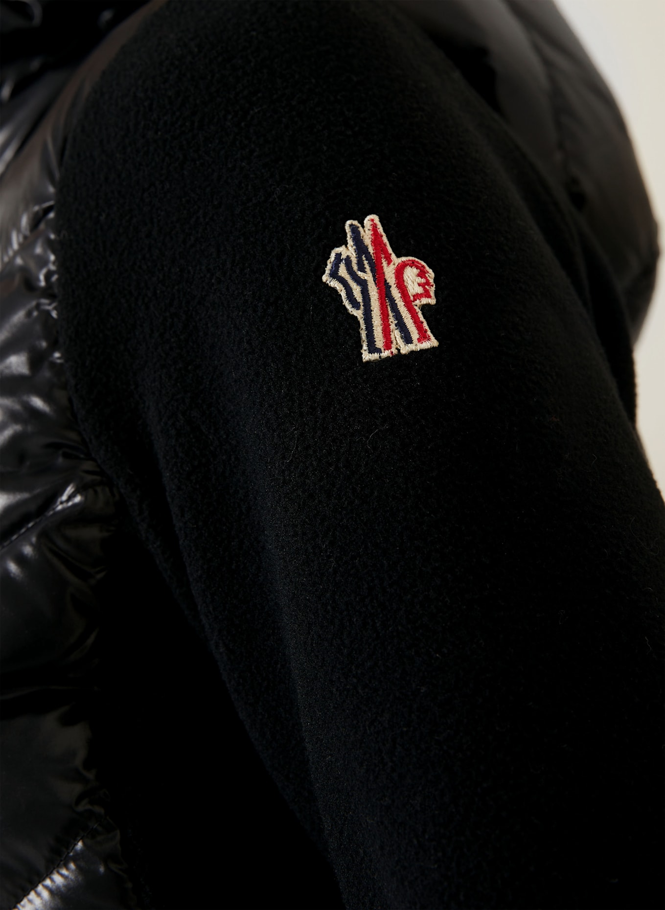 MONCLER GRENOBLE Daunenjacke im Materialmix: SCHWARZ