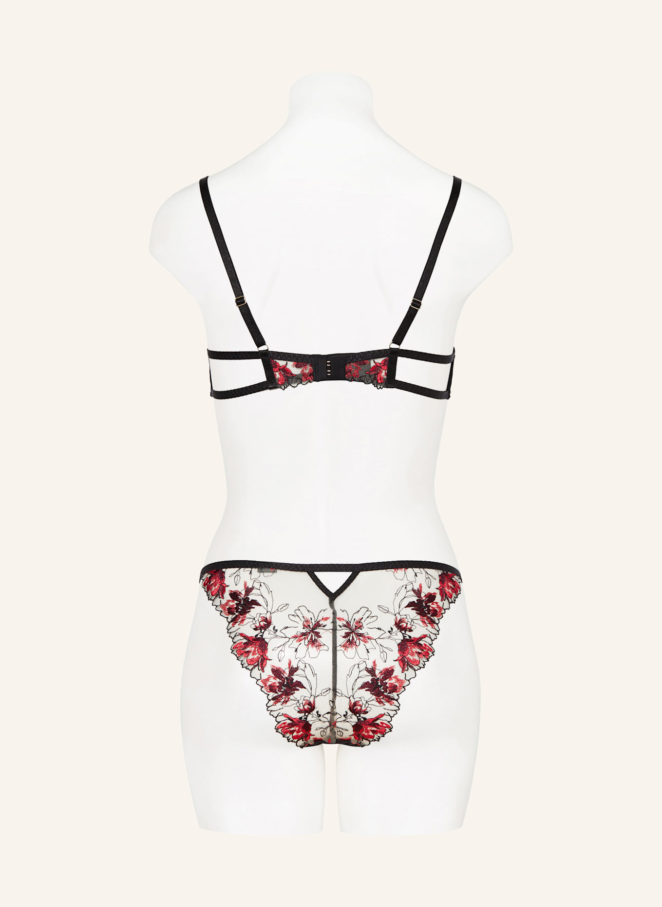 BLUEBELLA Biustonosz z fiszbinami CALISTA: CZARNY / JASKRAWY MOCNORÓŻOWY