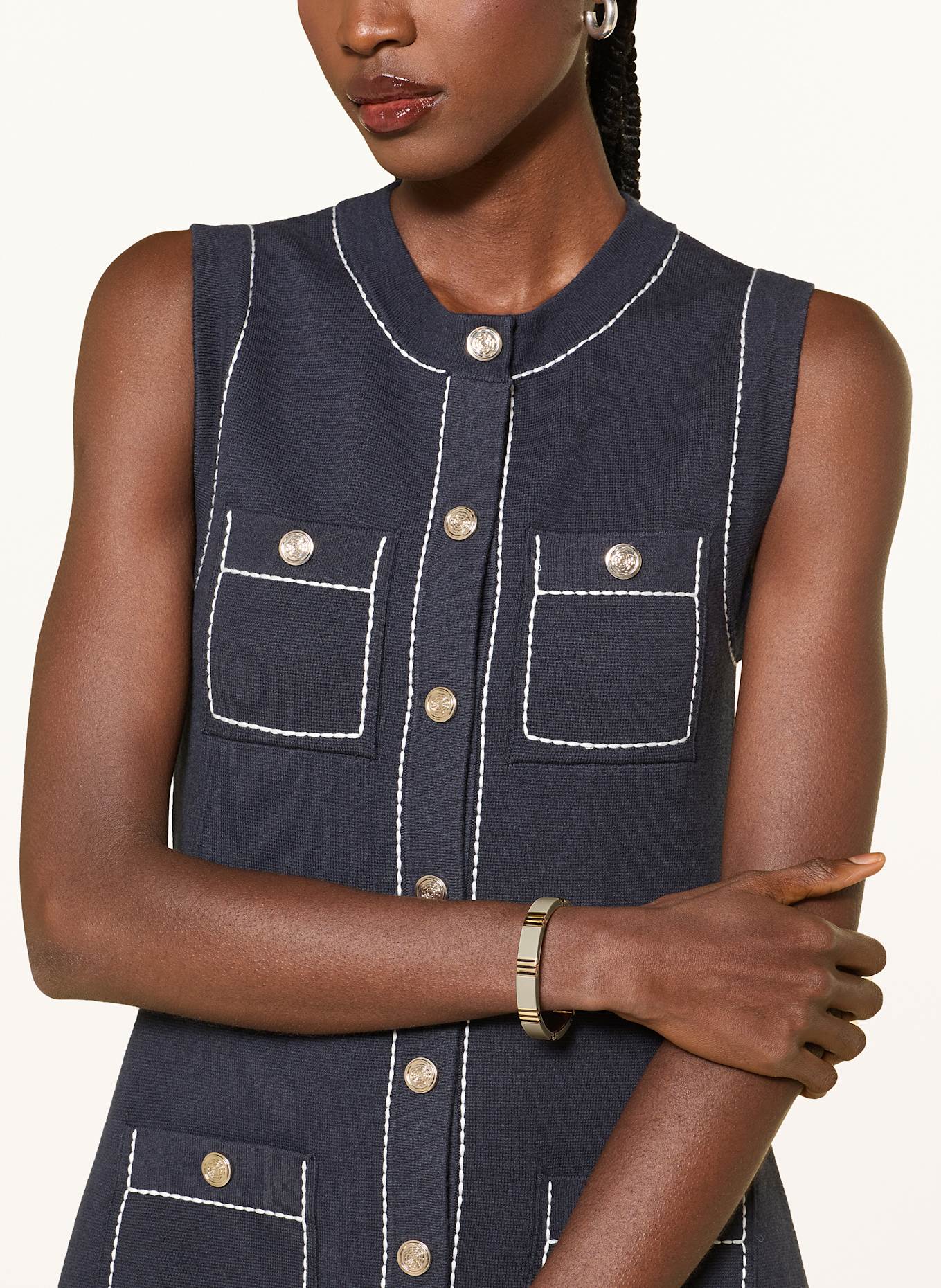 TORY BURCH Armreif: GOLD / WEISS