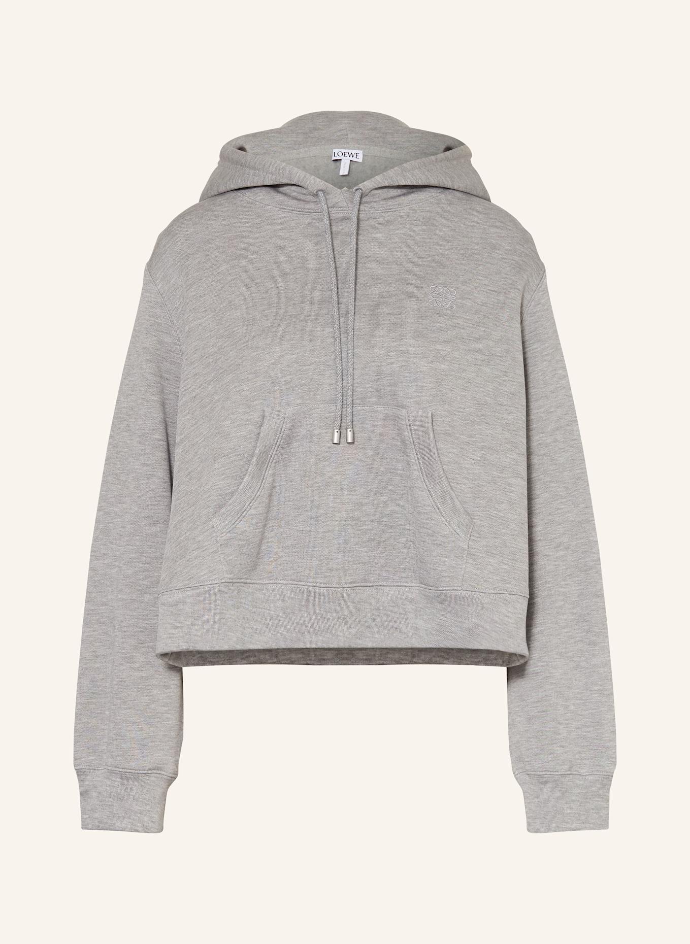 LOEWE Mikina s kapucí: SVĚTLE ŠEDÁ