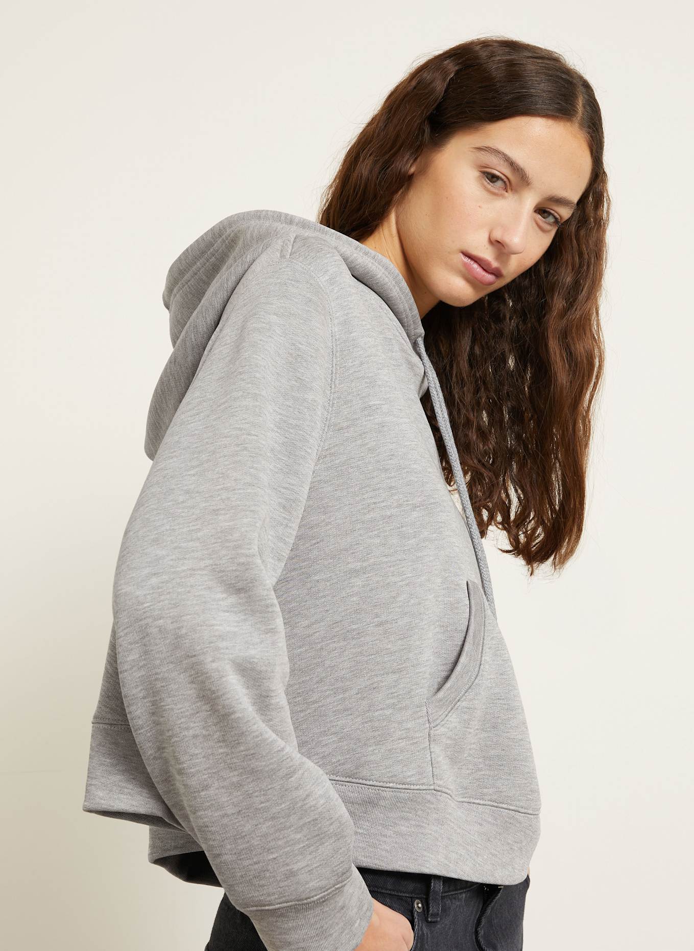 LOEWE Mikina s kapucí: SVĚTLE ŠEDÁ