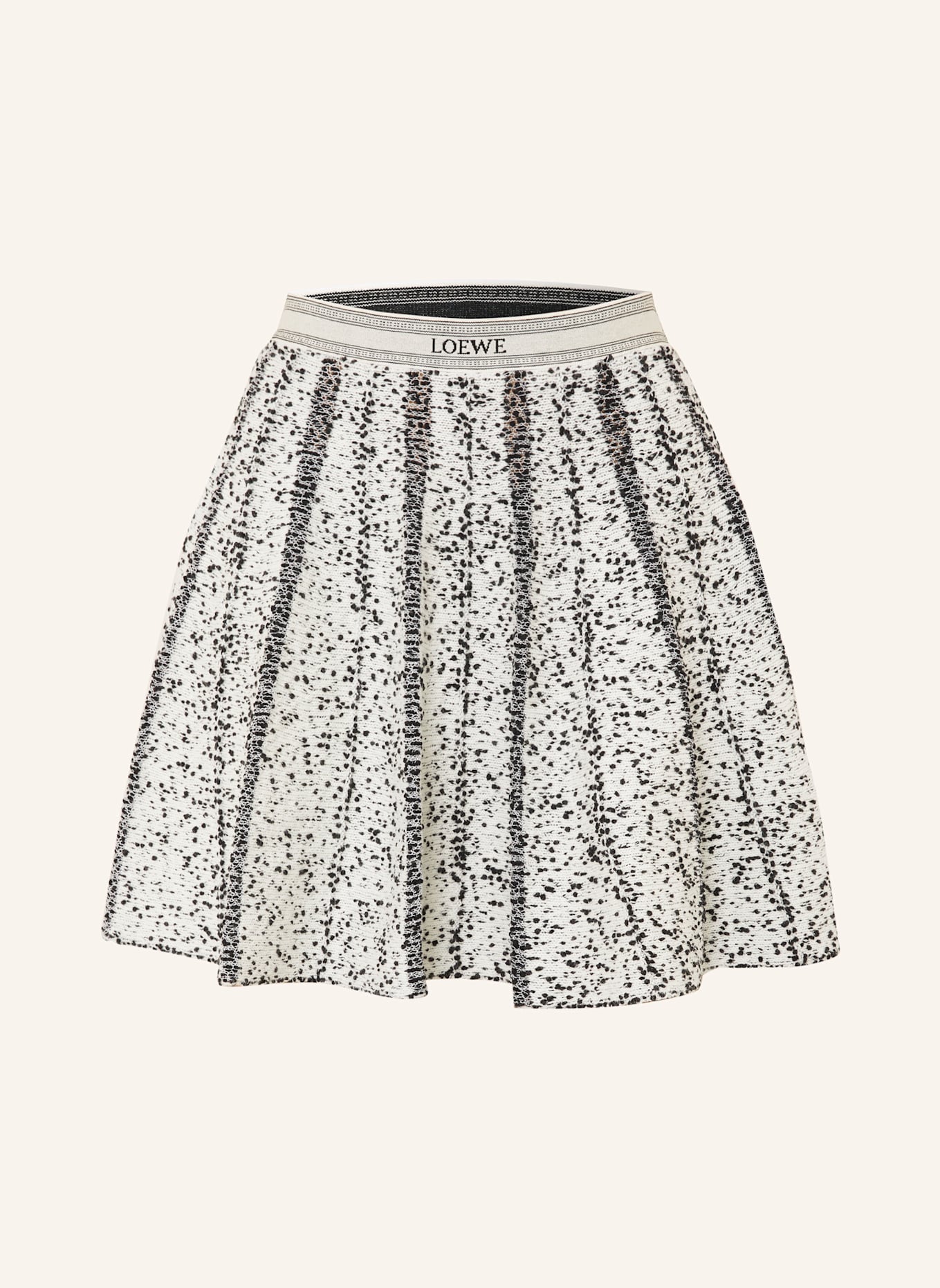 LOEWE Strickrock: WEISS / SCHWARZ