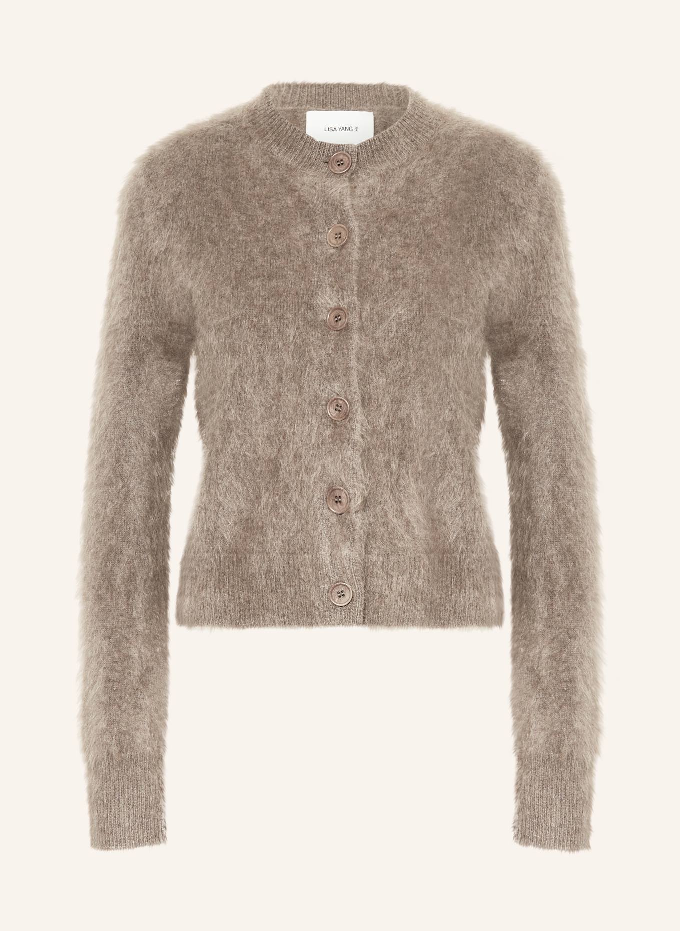 LISA YANG Strickjacke AZALEA aus Cashmere: BRAUN