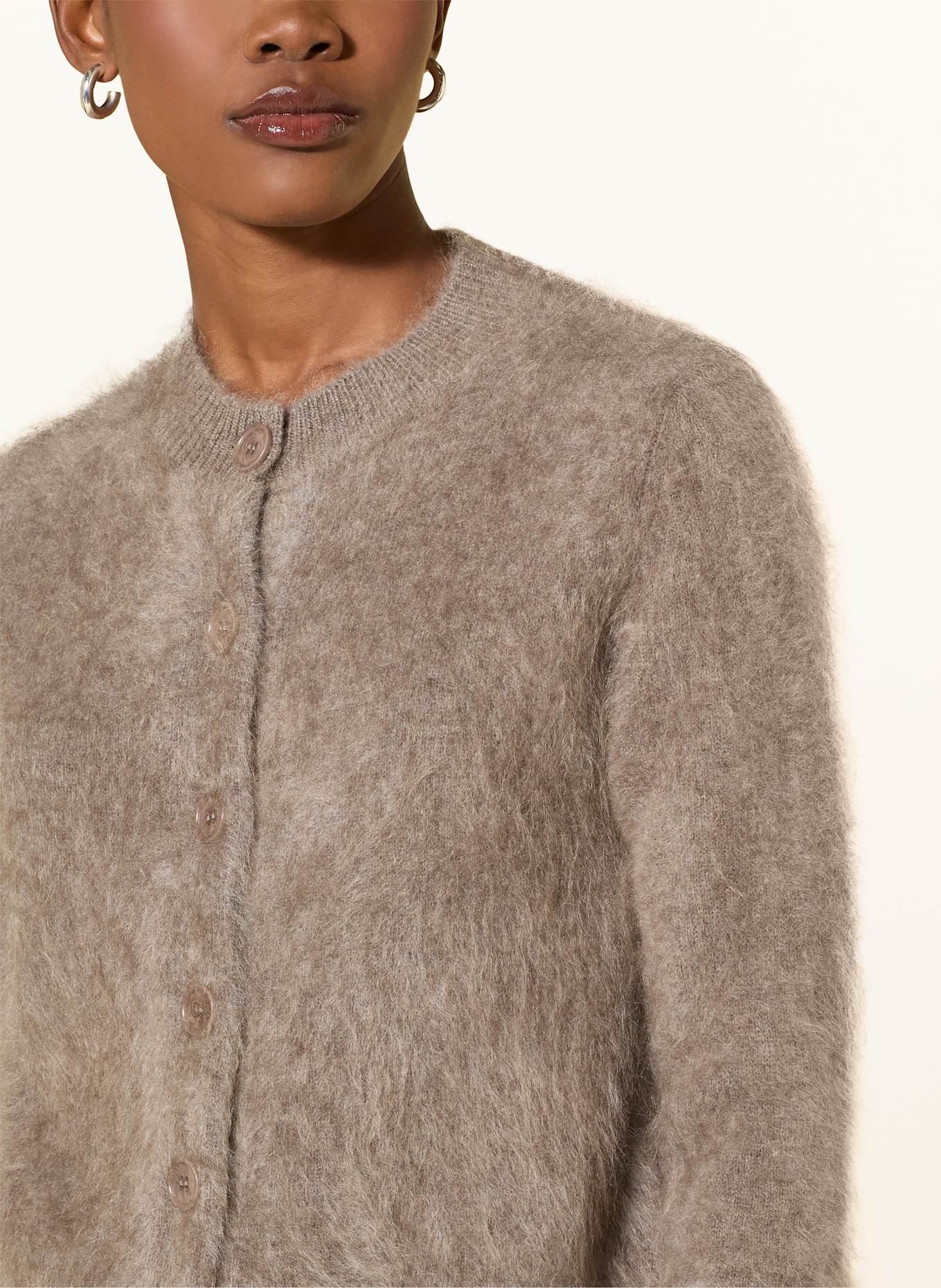 LISA YANG Strickjacke AZALEA aus Cashmere: BRAUN