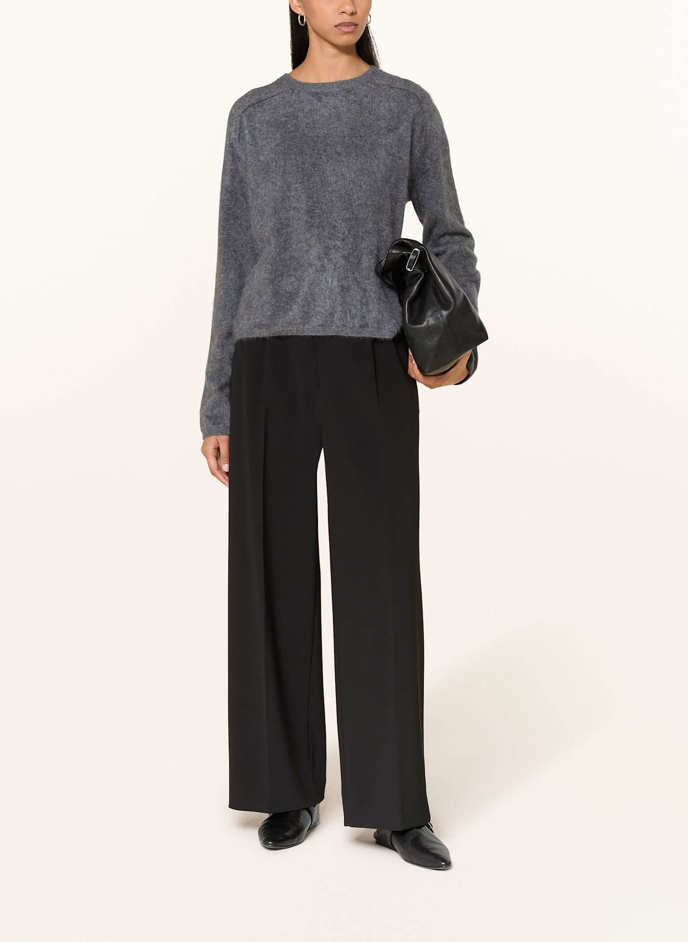 LISA YANG Sweter z kaszmiru LEXIA: CZIEMNOSZARY