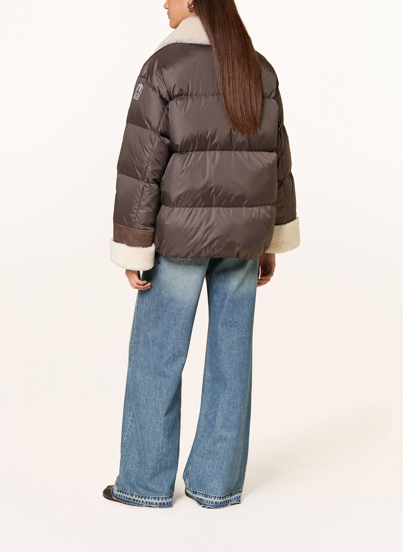 PARAJUMPERS Daunenjacke CHYNA im Materialmix: DUNKELBRAUN