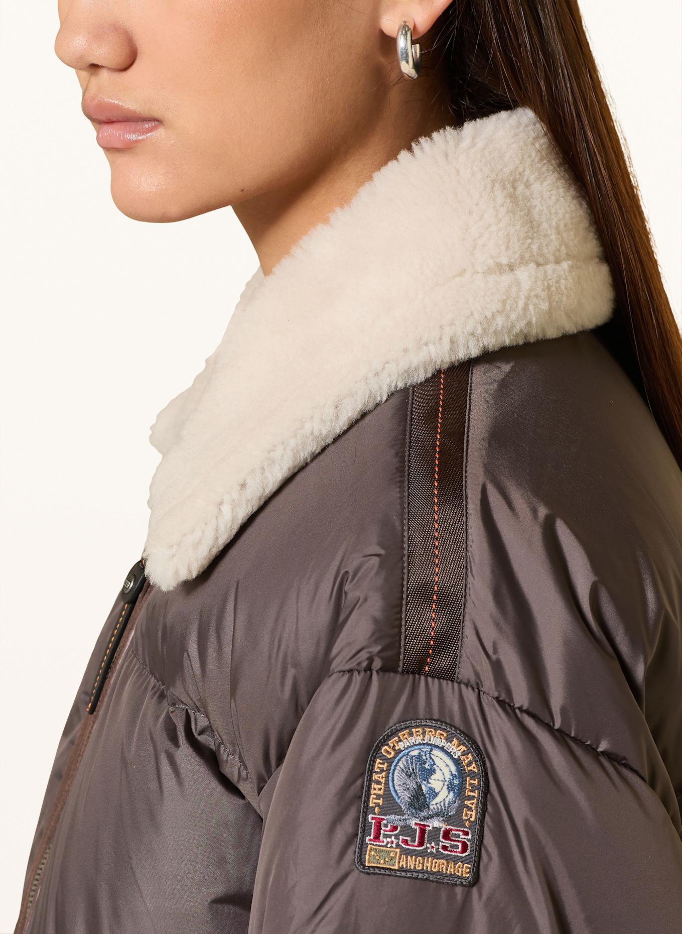 PARAJUMPERS Daunenjacke CHYNA im Materialmix: DUNKELBRAUN