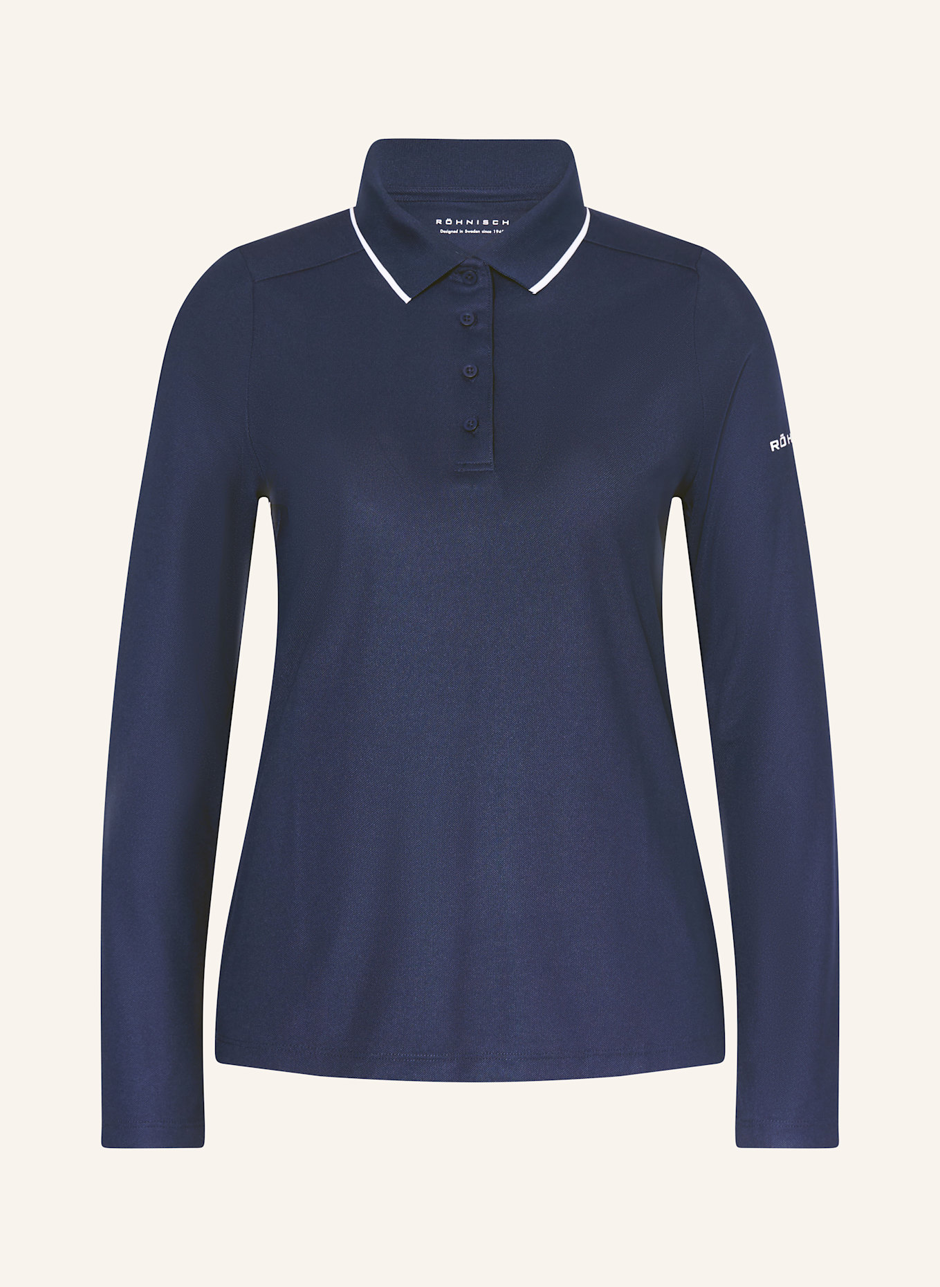 RÖHNISCH Piqué-Poloshirt MIRIAM Regular Fit: DUNKELBLAU