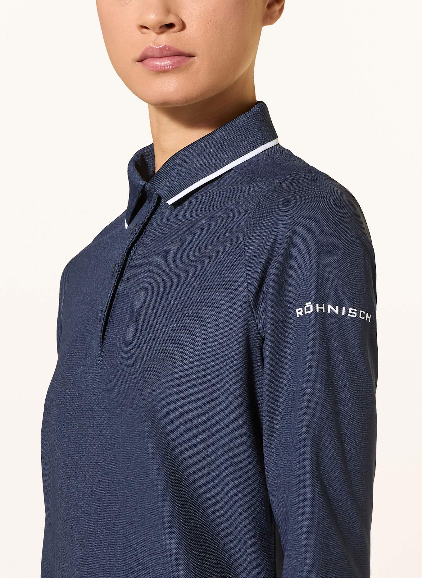 RÖHNISCH Piqué-Poloshirt MIRIAM Regular Fit: DUNKELBLAU