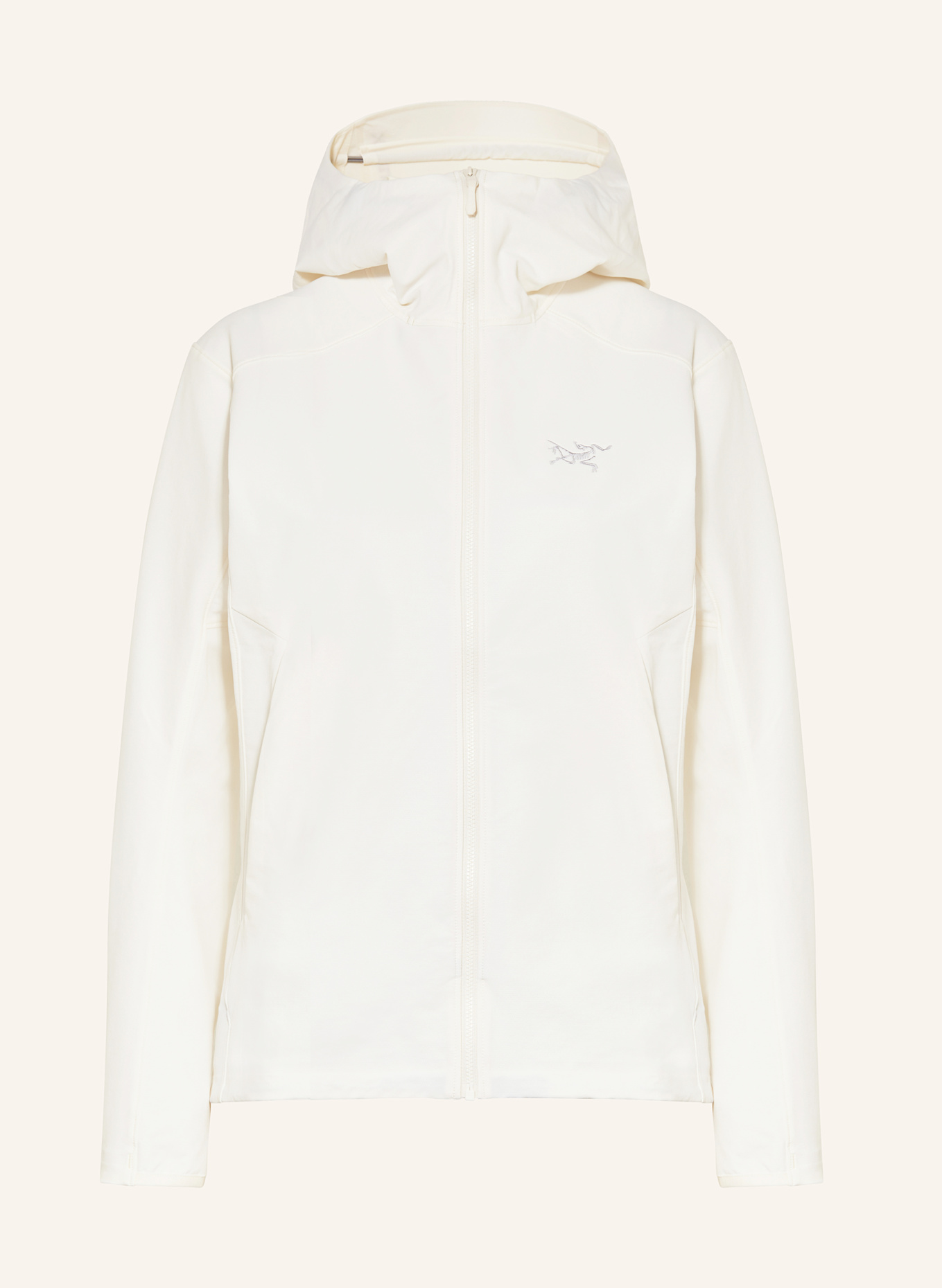 ARC'TERYX Softshell-Jacke GAMMA HOODY: WEISS