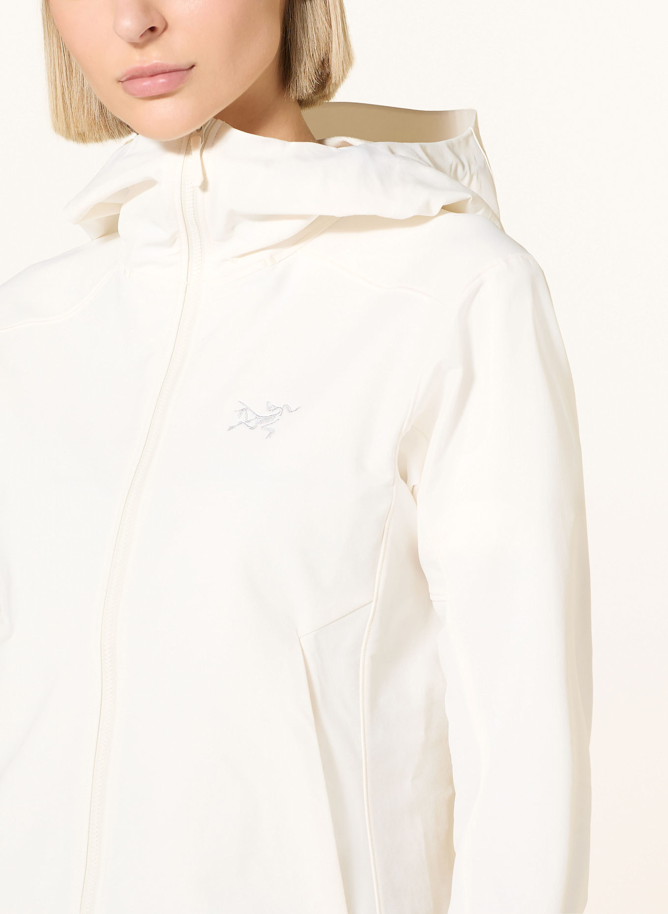 ARC'TERYX Softshell-Jacke GAMMA HOODY: WEISS