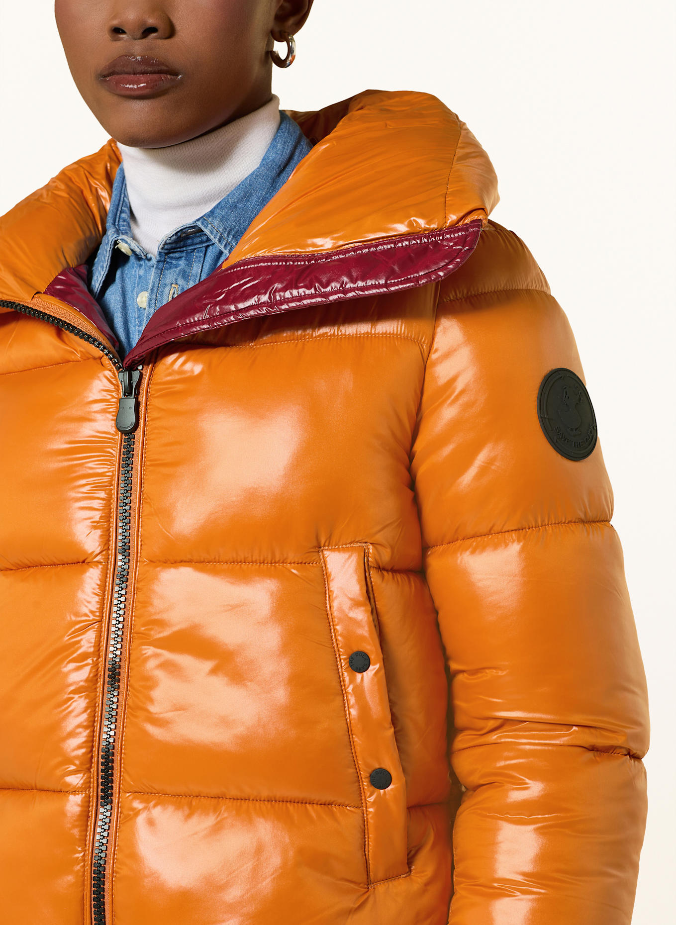 SAVE THE DUCK ISLA quilted jacket: ORANGE
