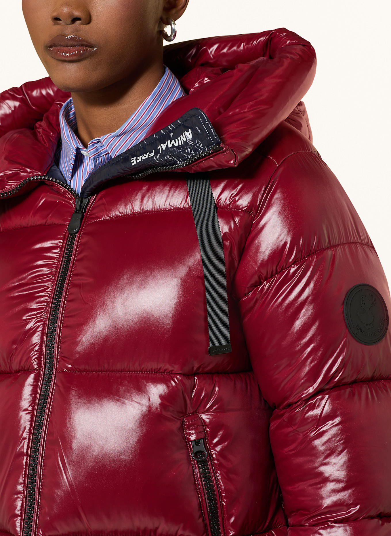 SAVE THE DUCK Steppmantel ISABEL: DUNKELROT