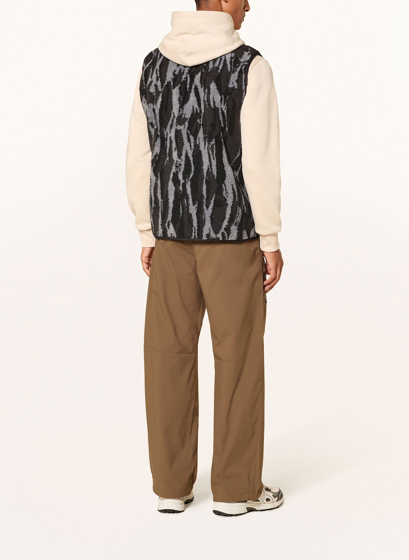 Peak Performance Teddyfell-Weste GRAPHIC PILE: SCHWARZ / GRAU