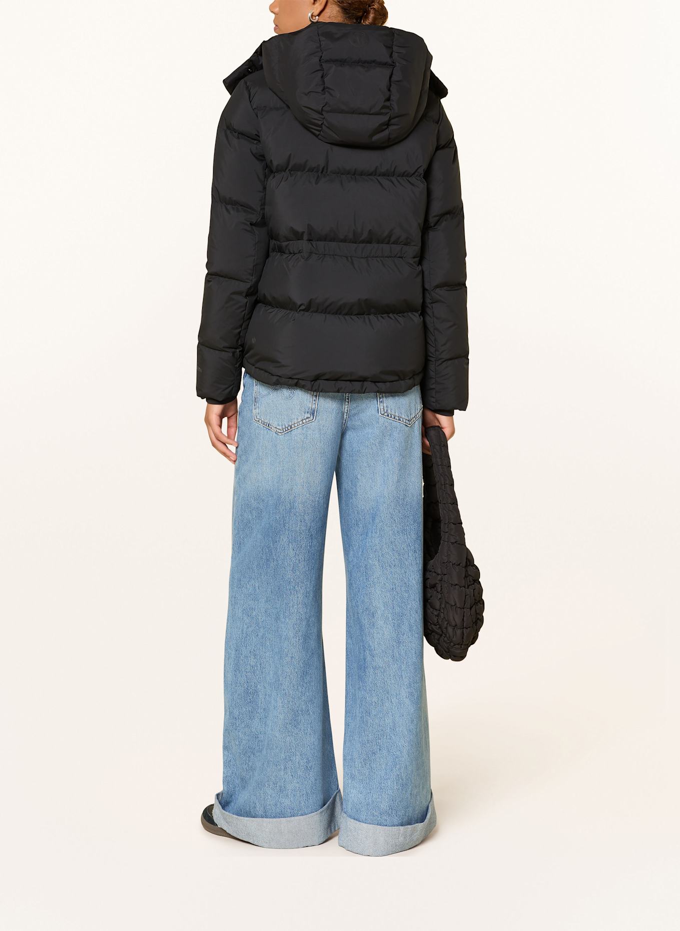 lululemon Daunenjacke WUNDER mit abnehmbarer Kapuze: SCHWARZ