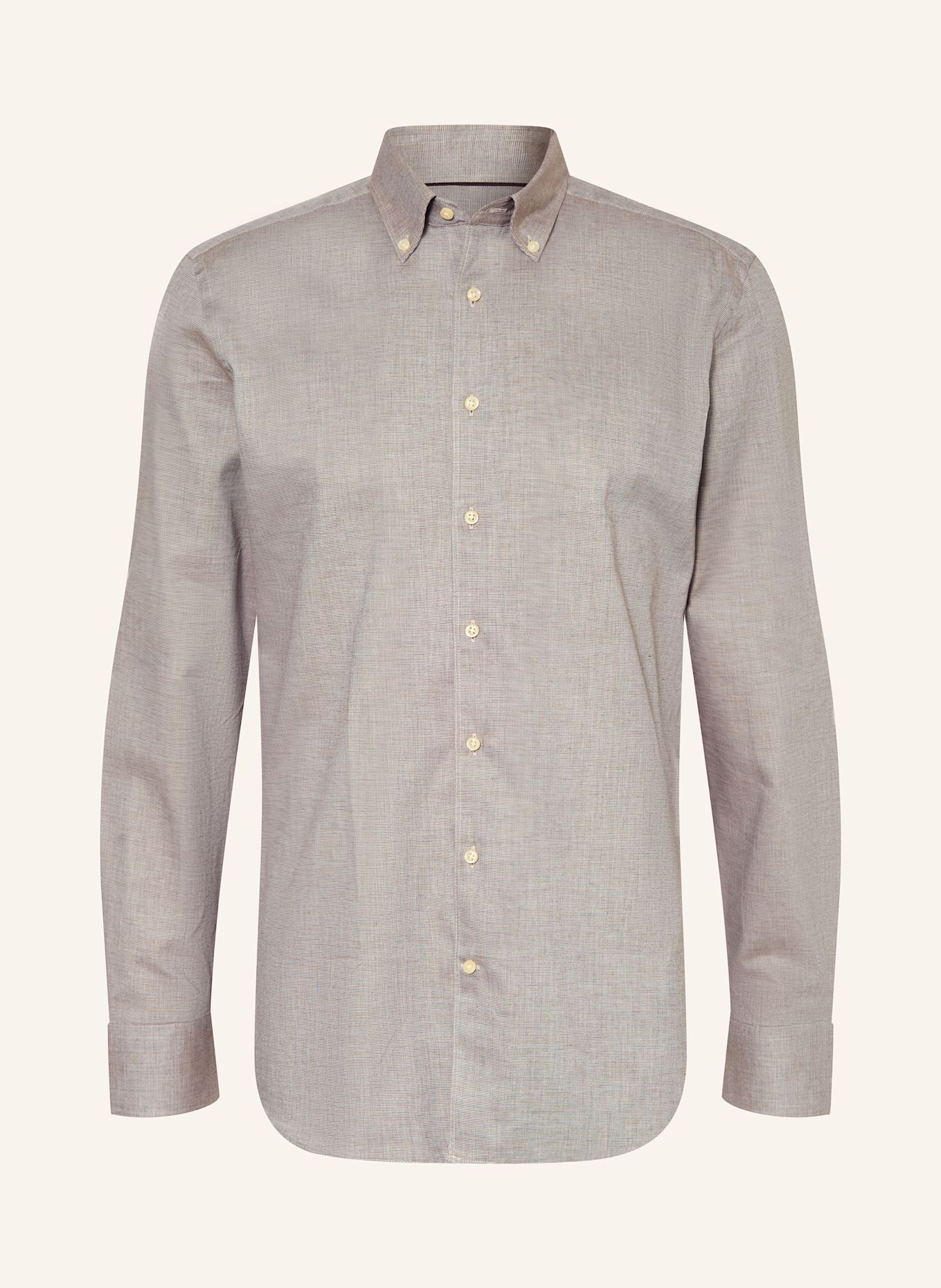 STROKESMAN'S Flanellhemd Regular Fit: HELLBRAUN