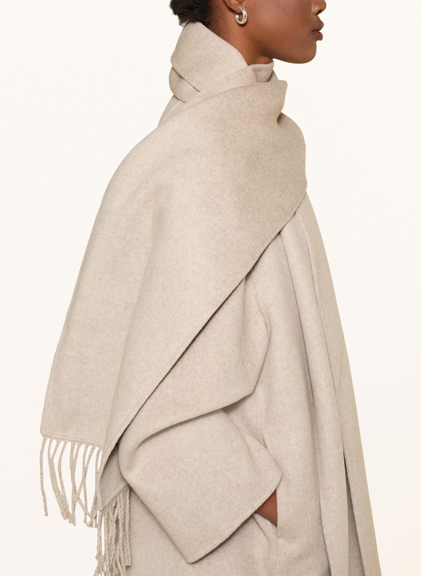 MRS & HUGS Wollmantel: TAUPE