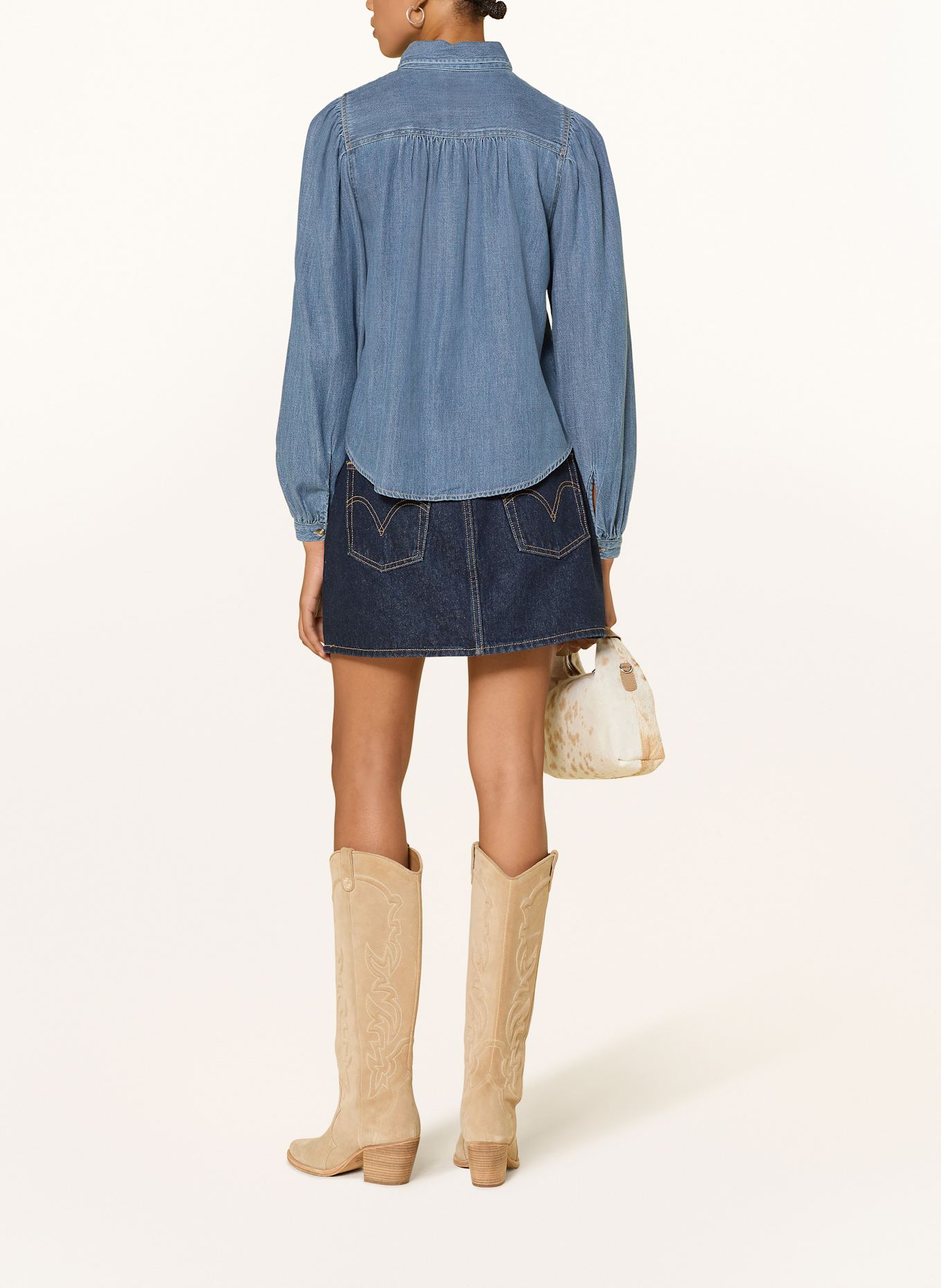 Levi's® Jeansbluse JOURNEY mit Rüschen: HELLBLAU