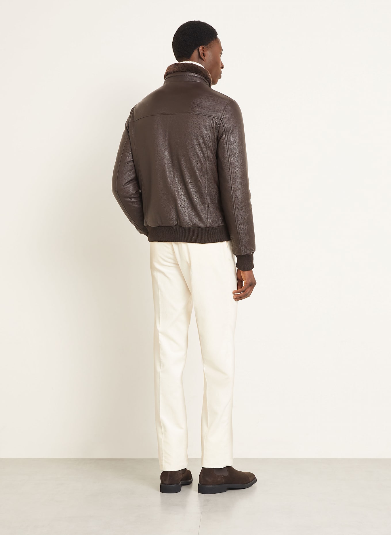 MOORER Lederjacke: DUNKELBRAUN