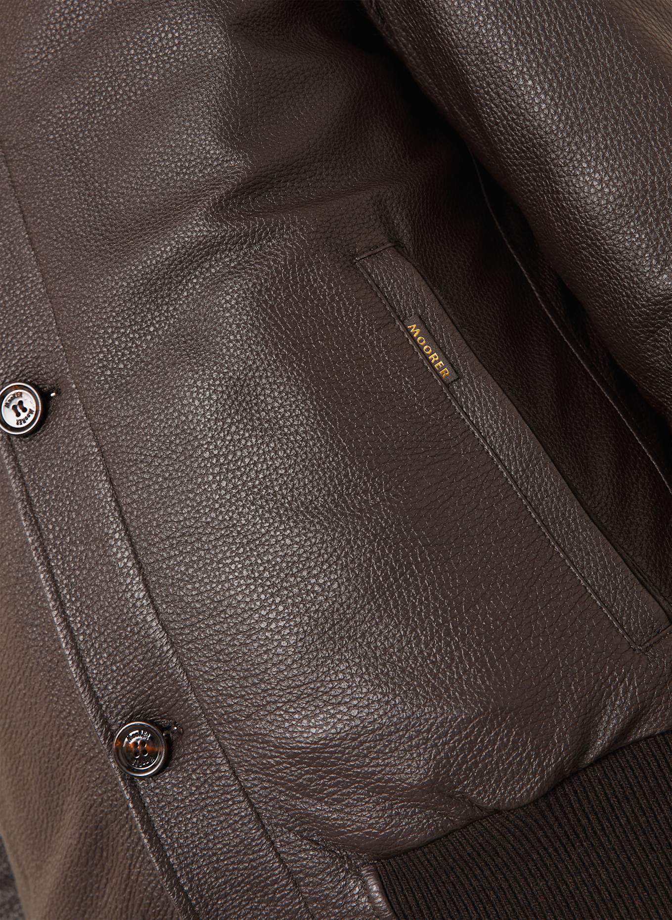 MOORER Lederjacke: DUNKELBRAUN