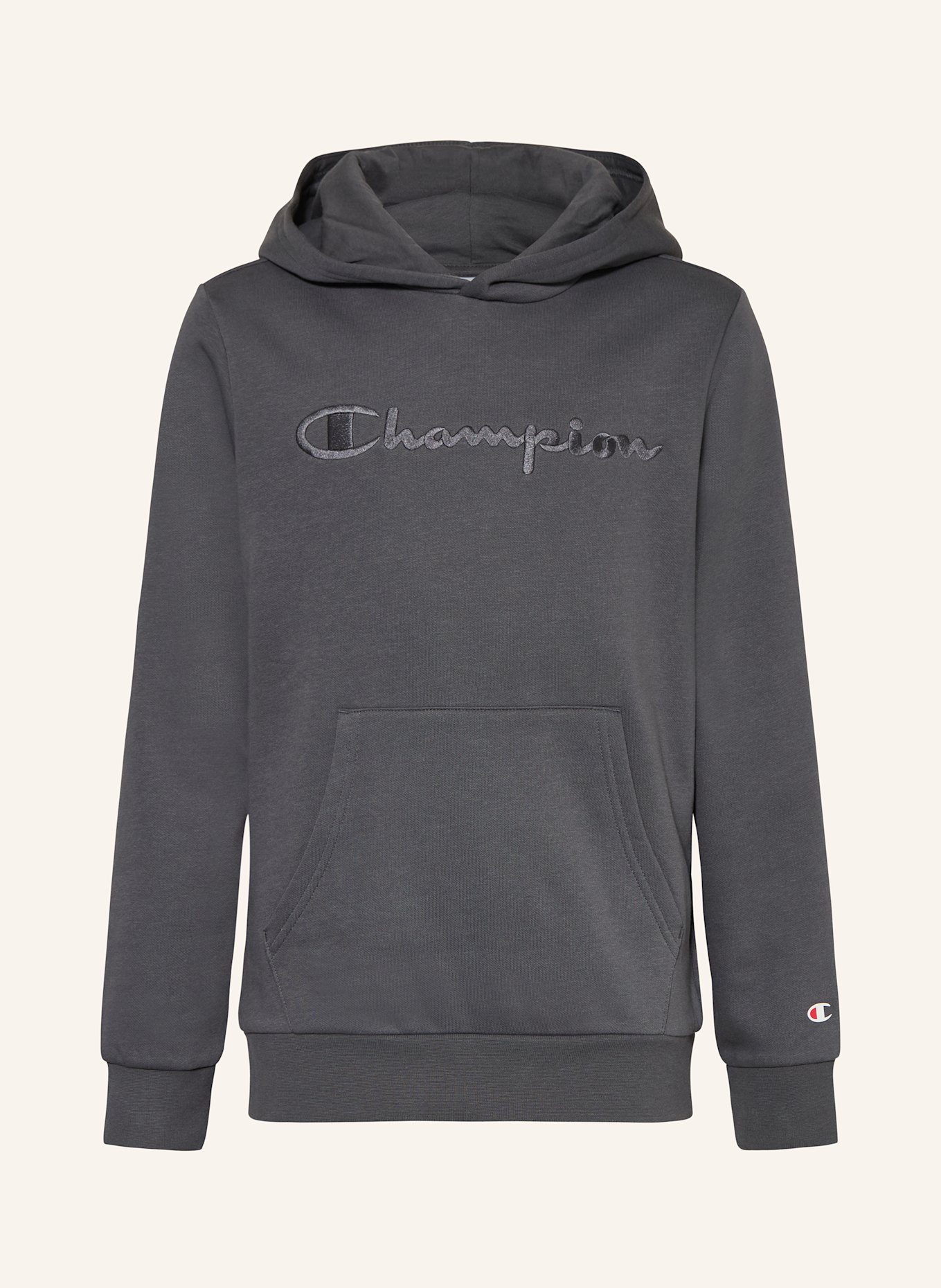 Champion Hoodie: DUNKELGRAU