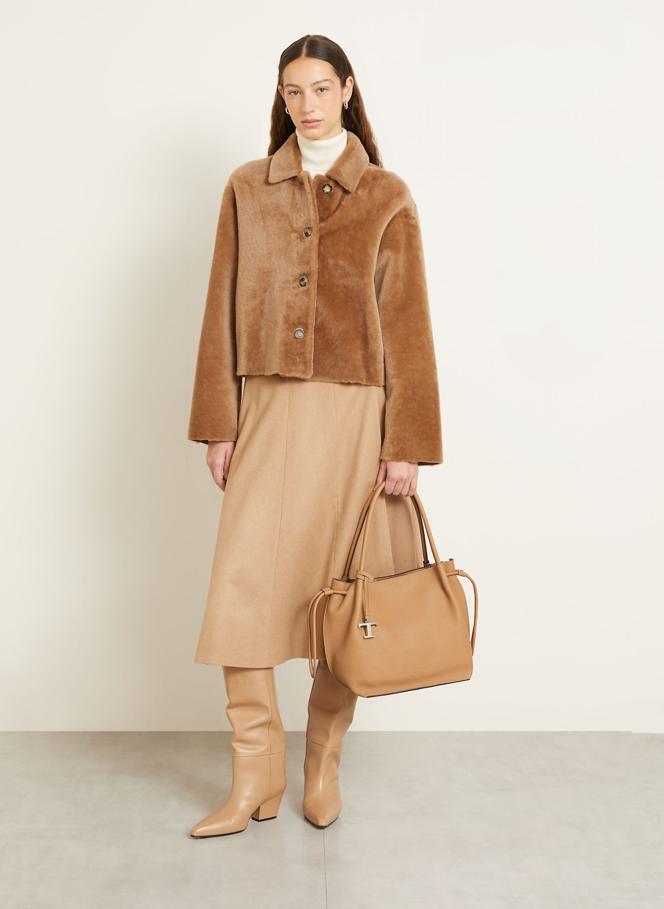 TOD'S Shopper: LIGHT BROWN