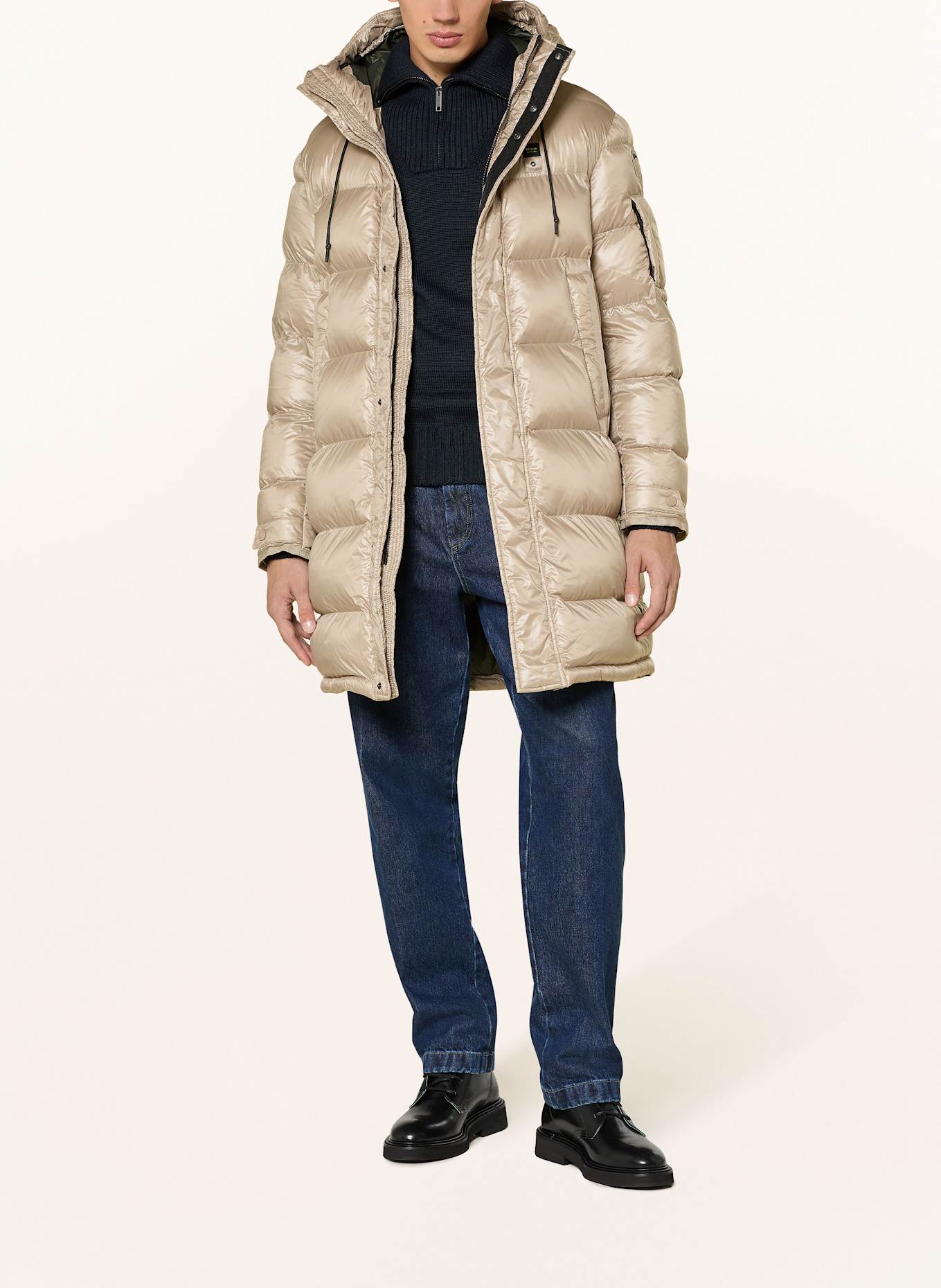 Blauer Steppmantel ALDRICH: BEIGE