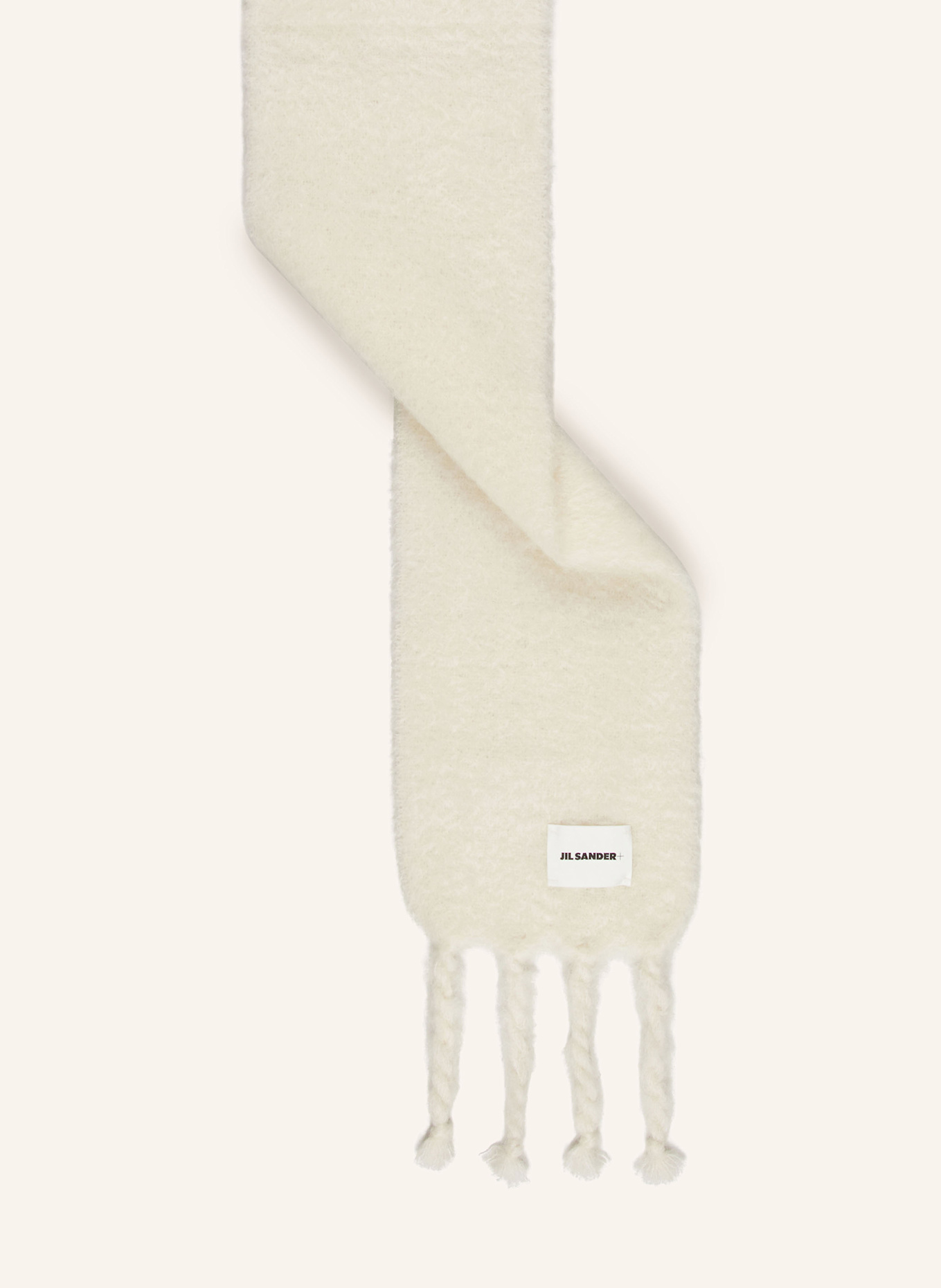 JIL SANDER Mohair scarf: ECRU