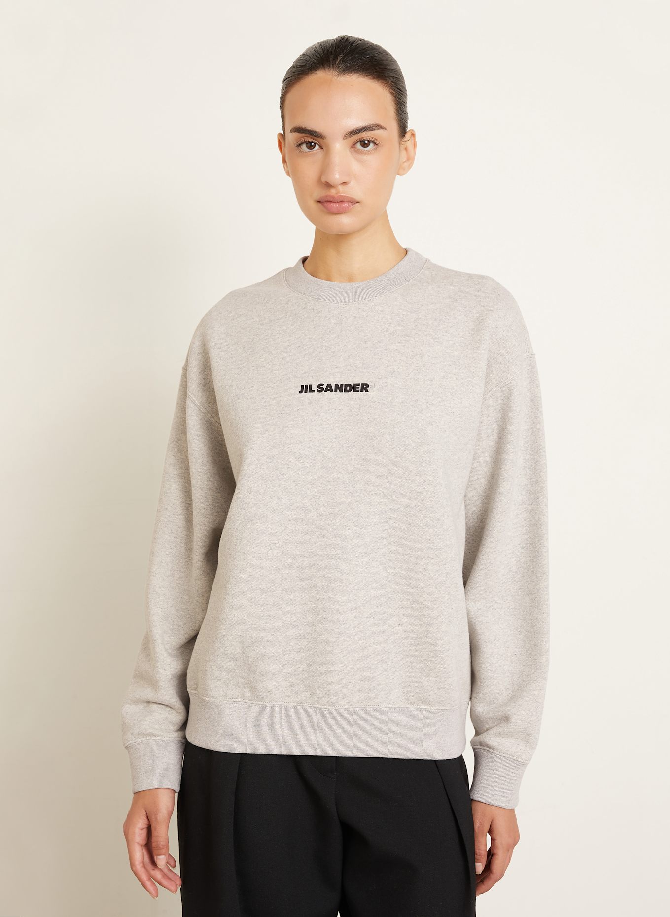 JIL SANDER Sweatshirt: LIGHT GRAY