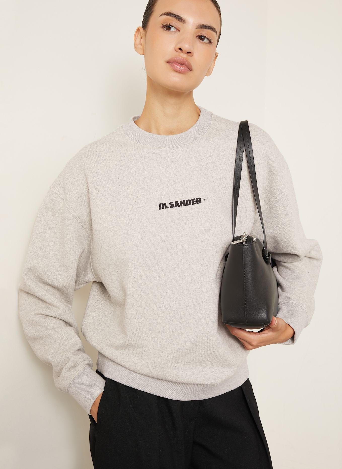 JIL SANDER Sweatshirt: LIGHT GRAY