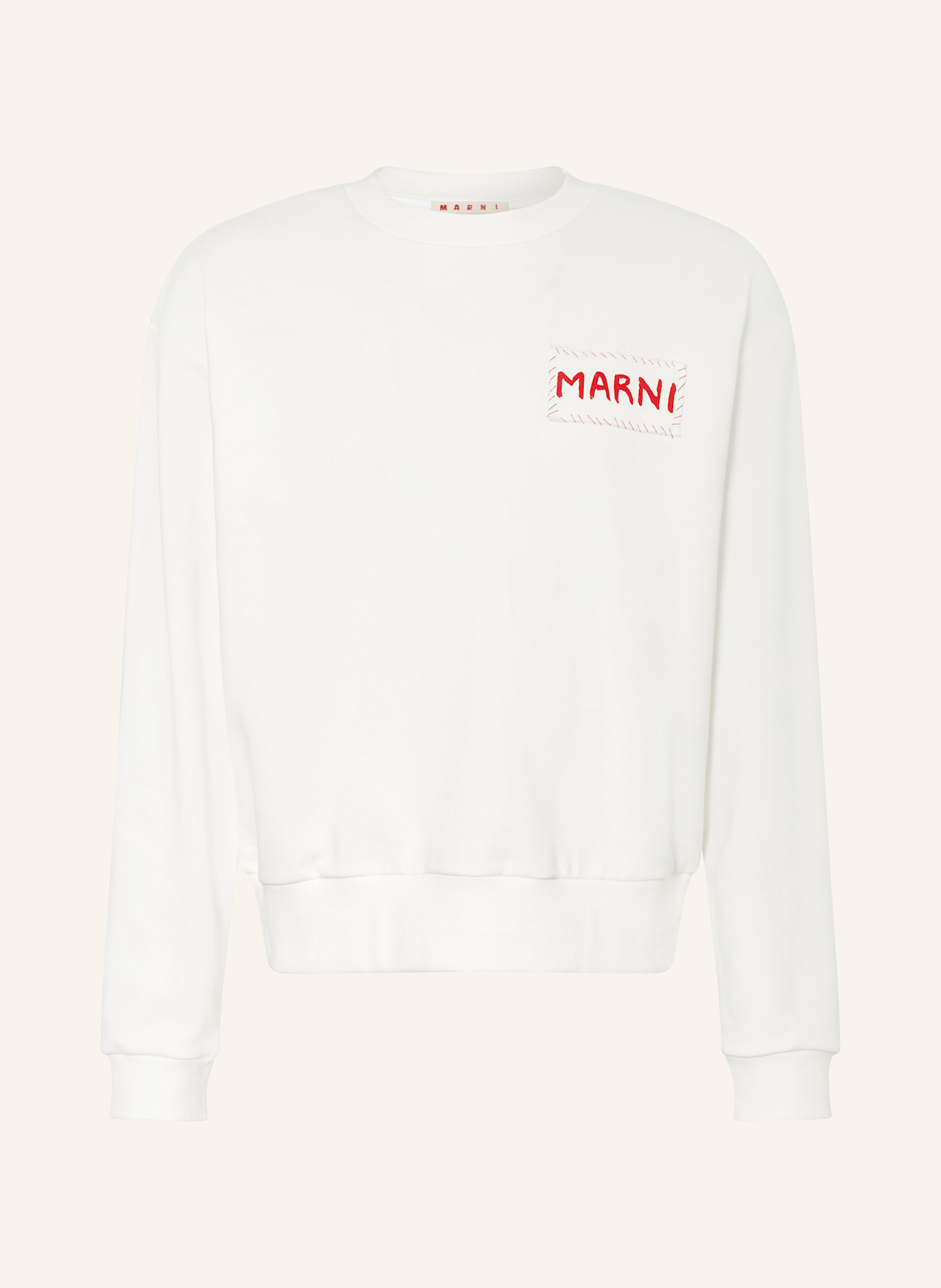 MARNI Oversized sweatshirt in ecru