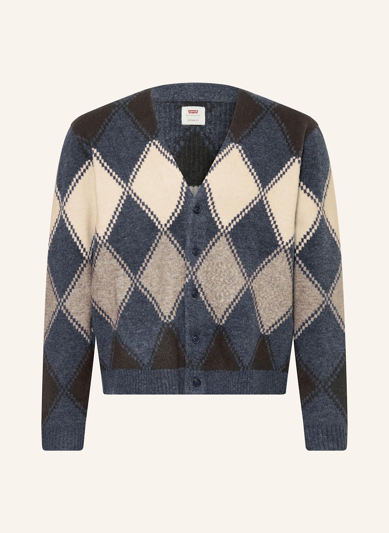 Levi's® Strickjacke VALENCIA: DUNKELBLAU / TAUPE / ECRU